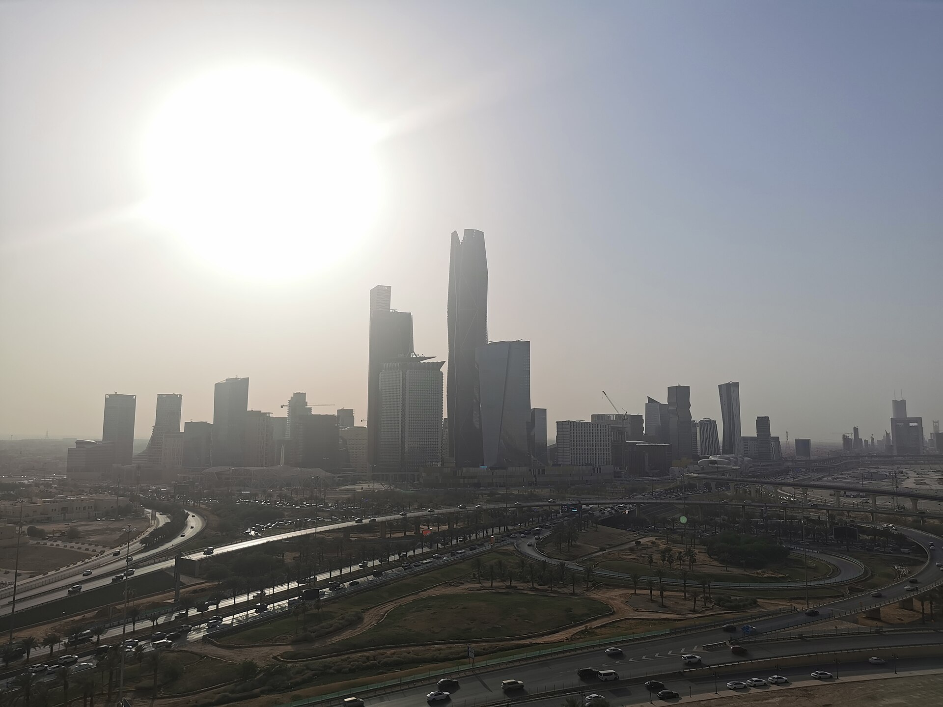 King Abdullah Financial District KAFD skyline in Riyadh with modern towers representing Saudi Arabia commercial and financial services sector