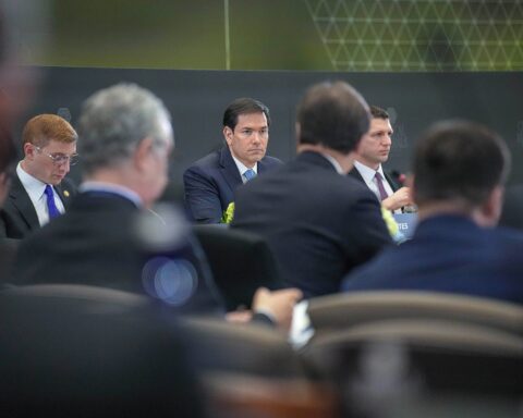 US Secretary of State Marco Rubio at the Department of State in Washington, D.C., February 2025