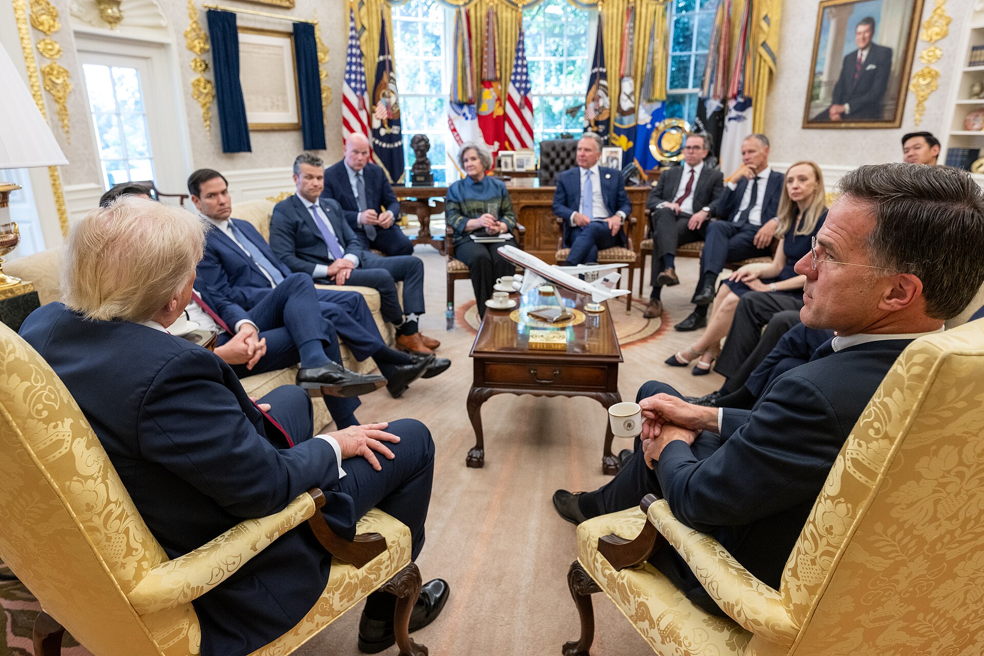 NATO Secretary General Mark Rutte meets with President Trump in the Oval Office, White House, April 2025