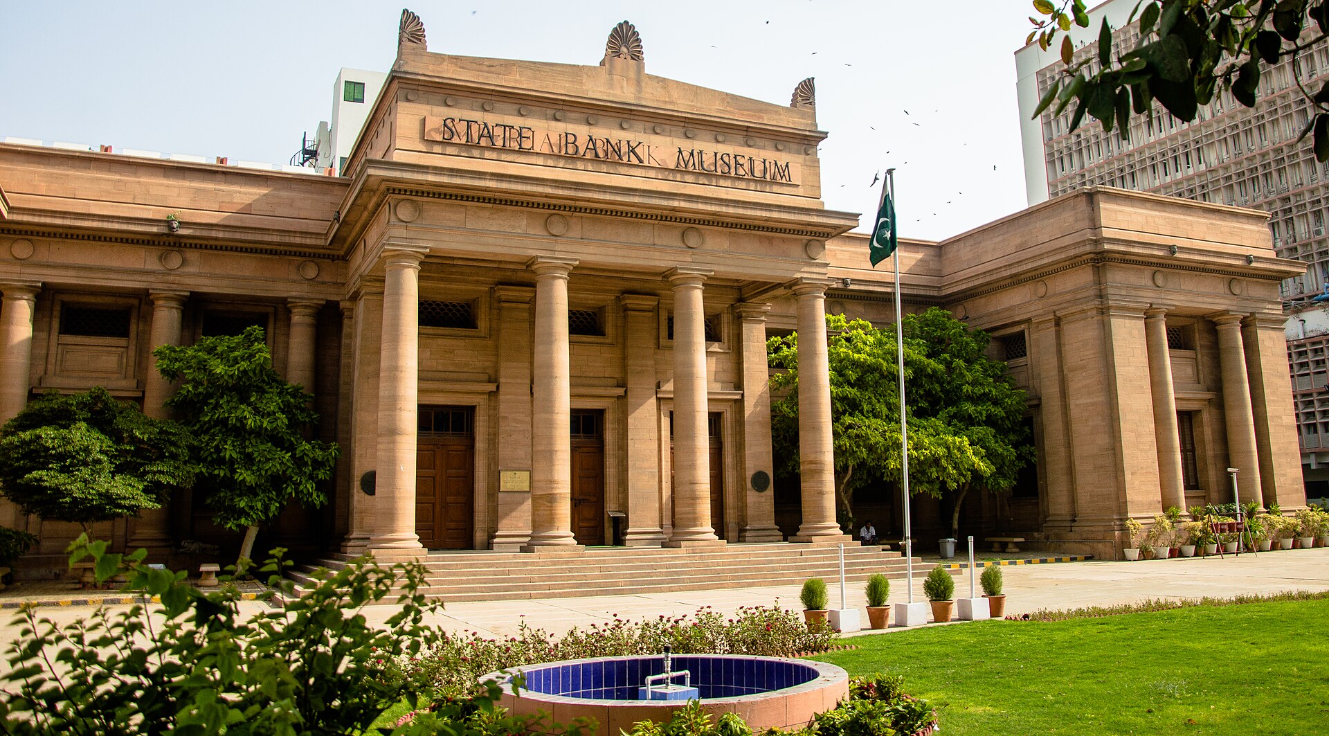 The State Bank of Pakistan Museum building in Karachi — the original State Bank headquarters, which holds Saudi sovereign deposits underpinning Pakistan's foreign exchange reserves