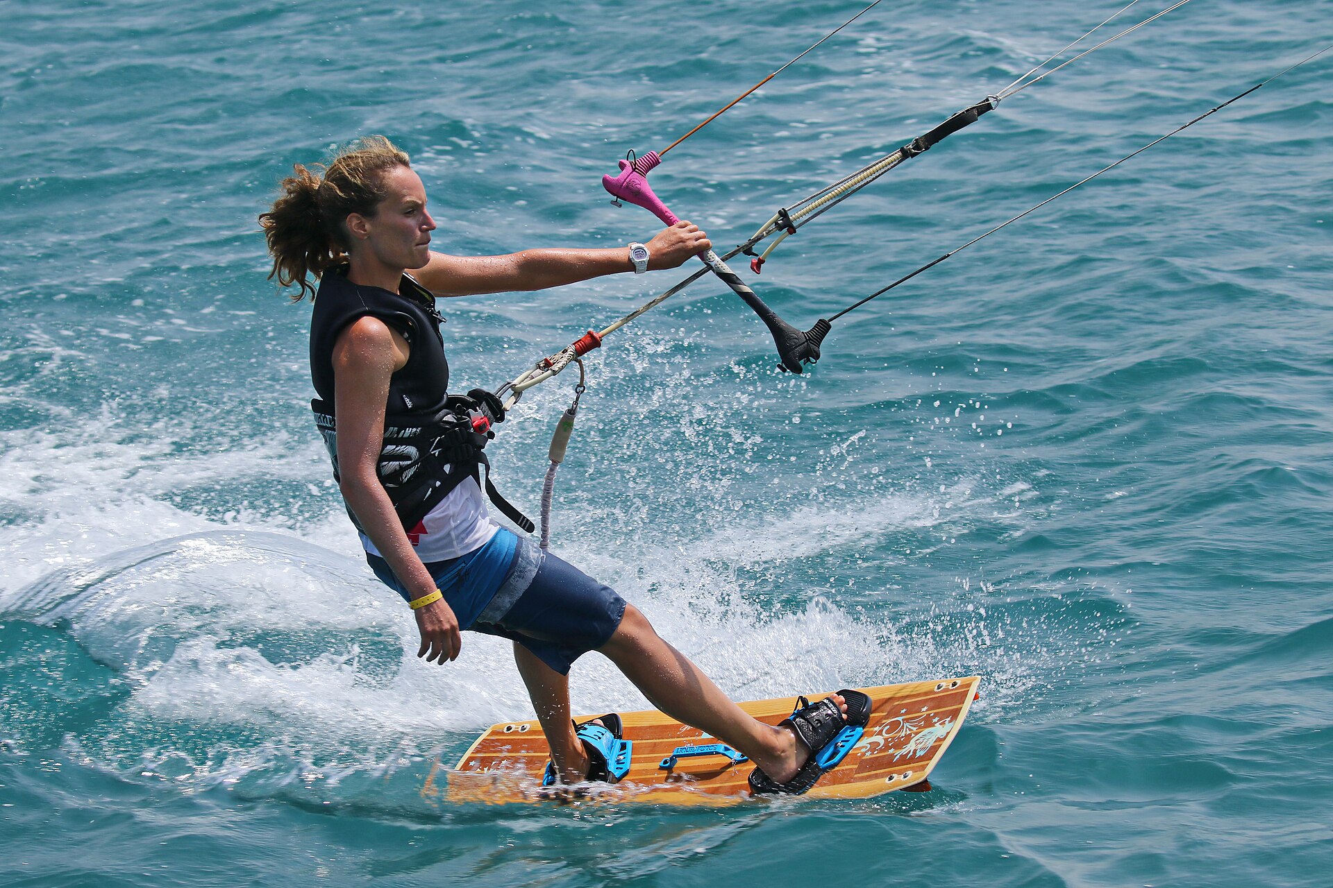 Surfing action shot on the Red Sea