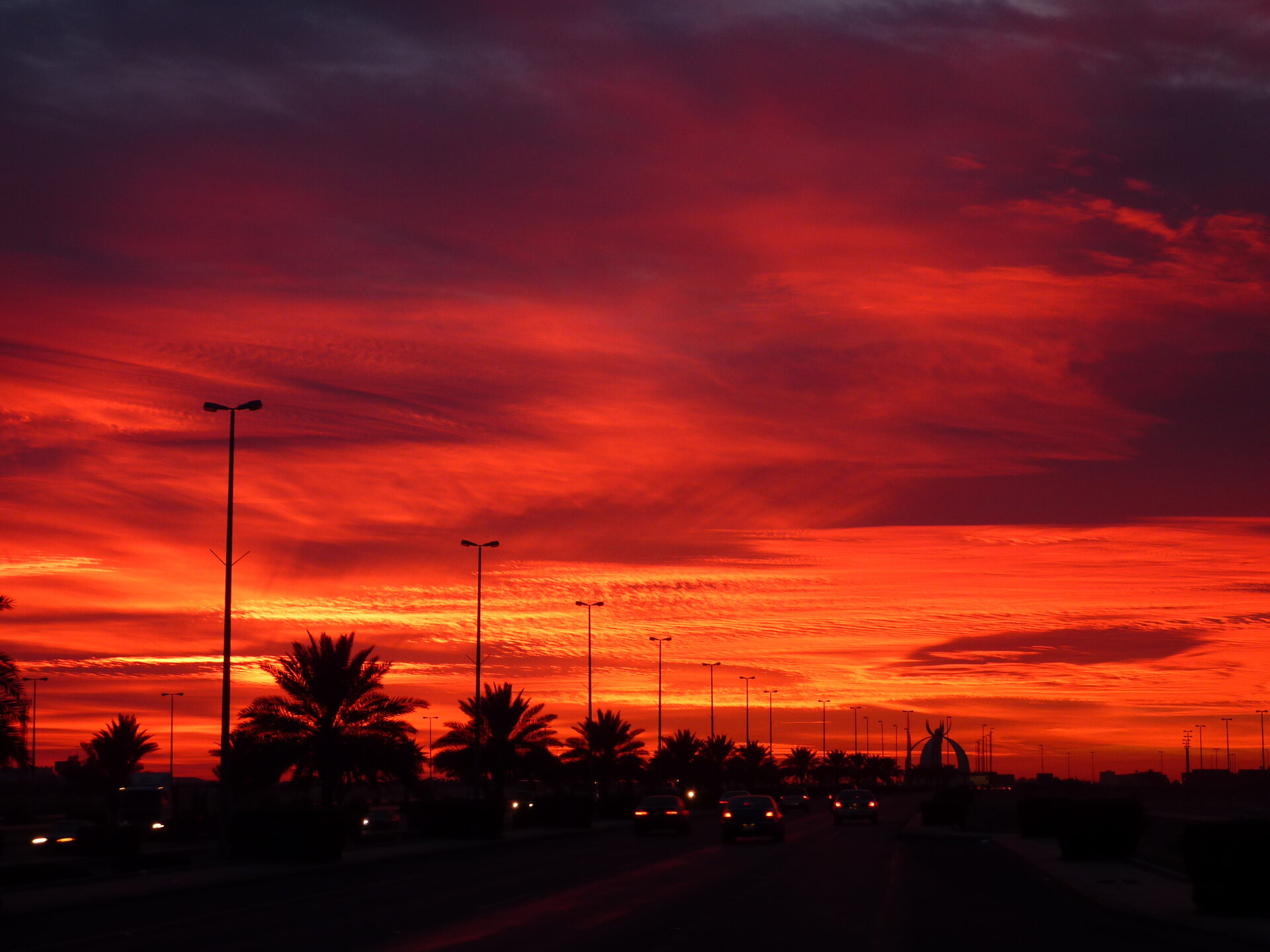 Sunset over Tabuk city in northwest Saudi Arabia, the nearest major city to NEOM and The Line