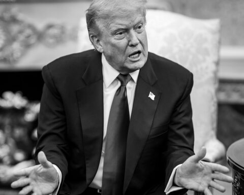 Trump speaks during bilateral meeting with Saudi Crown Prince MBS at the White House, November 18, 2025