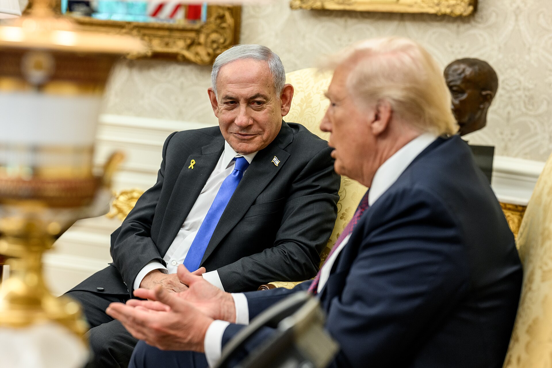President Donald Trump and Israeli Prime Minister Benjamin Netanyahu in the Oval Office, September 2025