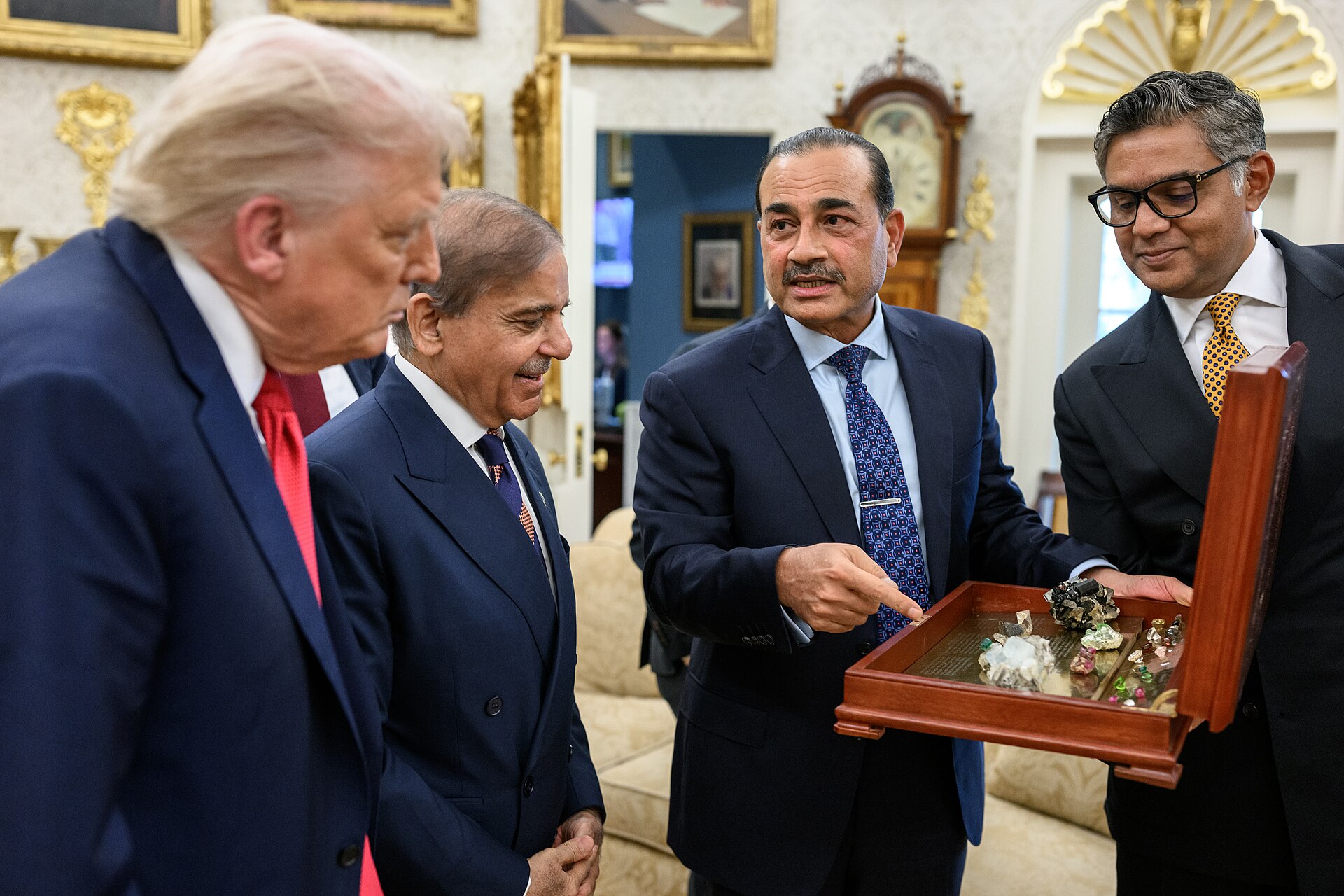 President Trump with Pakistan Prime Minister Shehbaz Sharif and Field Marshal Asim Munir at the White House in September 2025 — the diplomatic relationship that underpinned Trump's April 21, 2026 open-ended ceasefire extension, made at Pakistan's request.