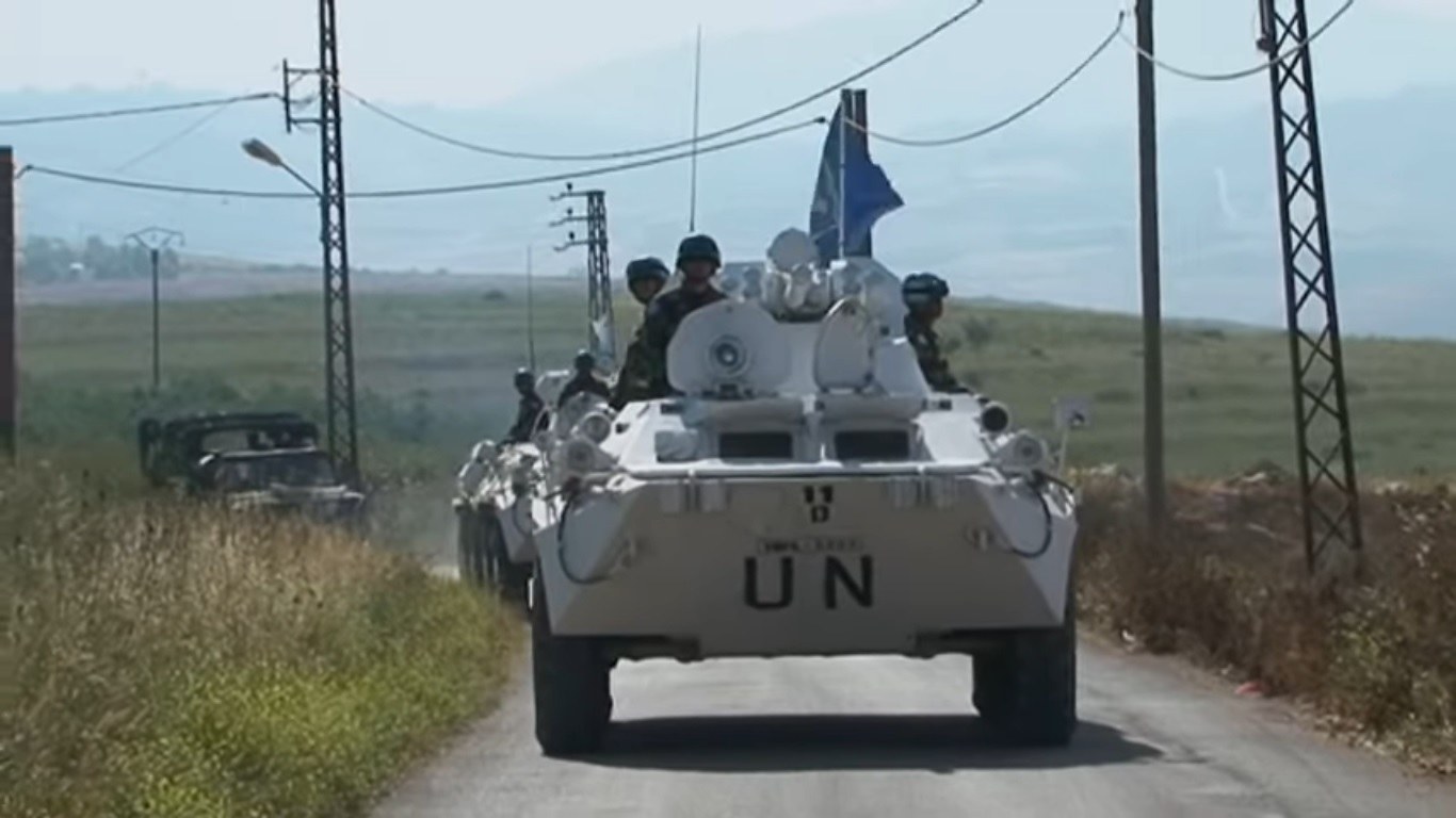Indonesian UNIFIL armored vehicle patrolling southern Lebanon. UNSCR 1701 had UN authorization and a peacekeeping force yet Hezbollah grew to 120,000-200,000 rockets over 18 years. The Islamabad Accord has none of these enforcement mechanisms. Photo: UNIFIL / Public Domain