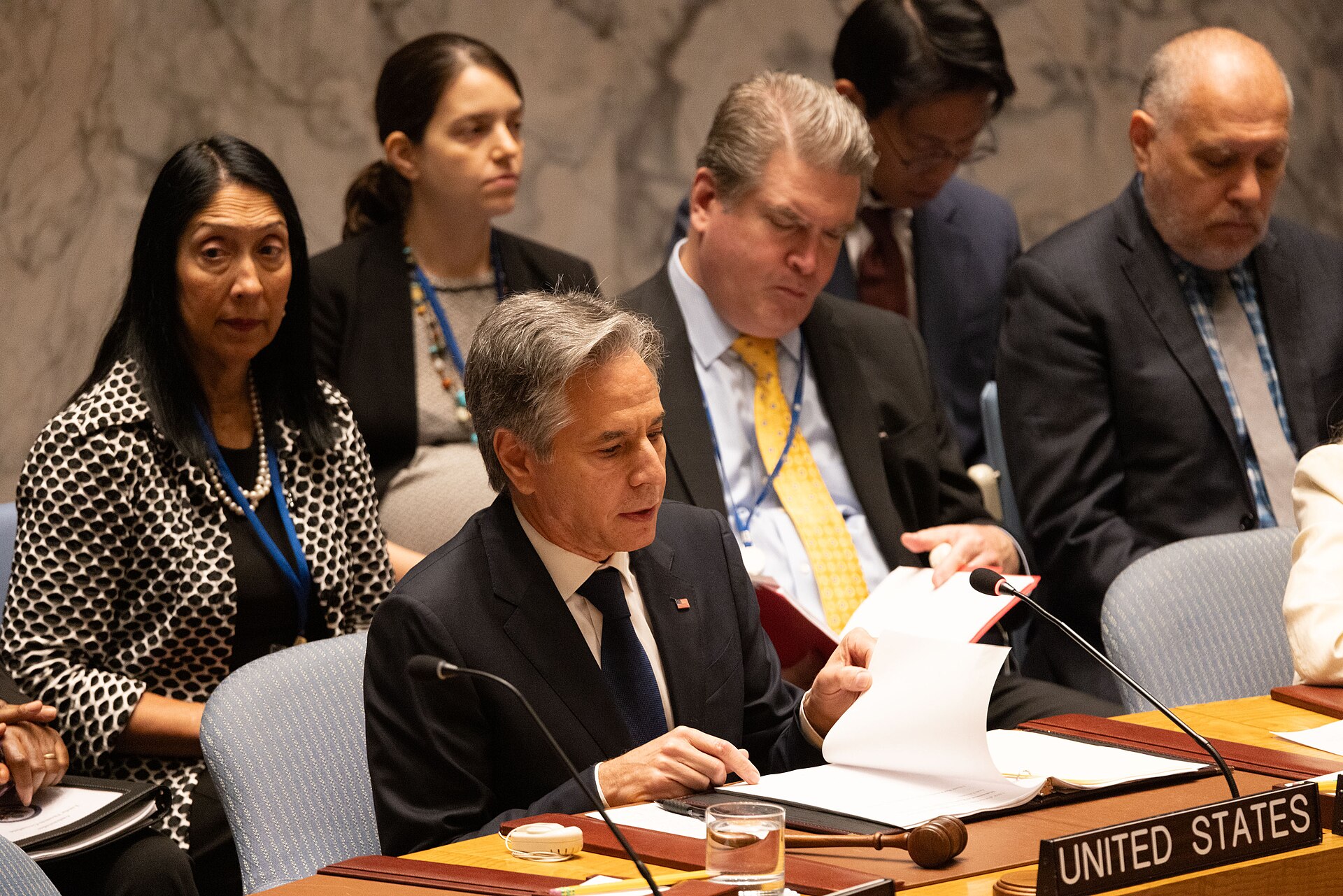 US Secretary of State Antony Blinken chairs a UN Security Council high-level meeting, August 2023