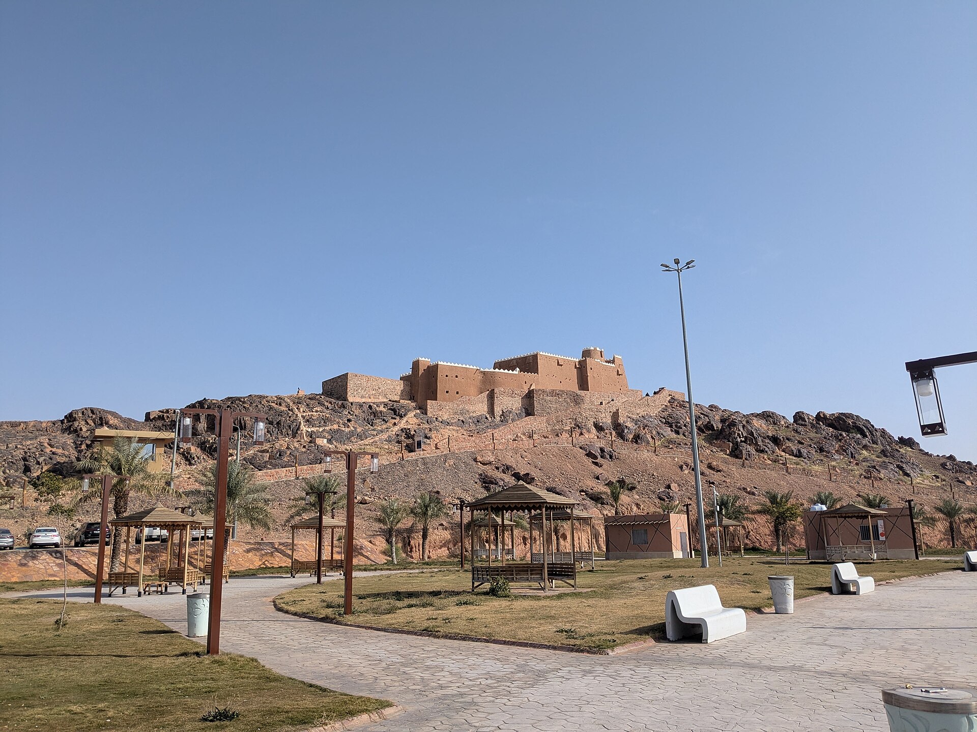 A'arif Fort perched on a rocky hill above Hail city, Saudi Arabia