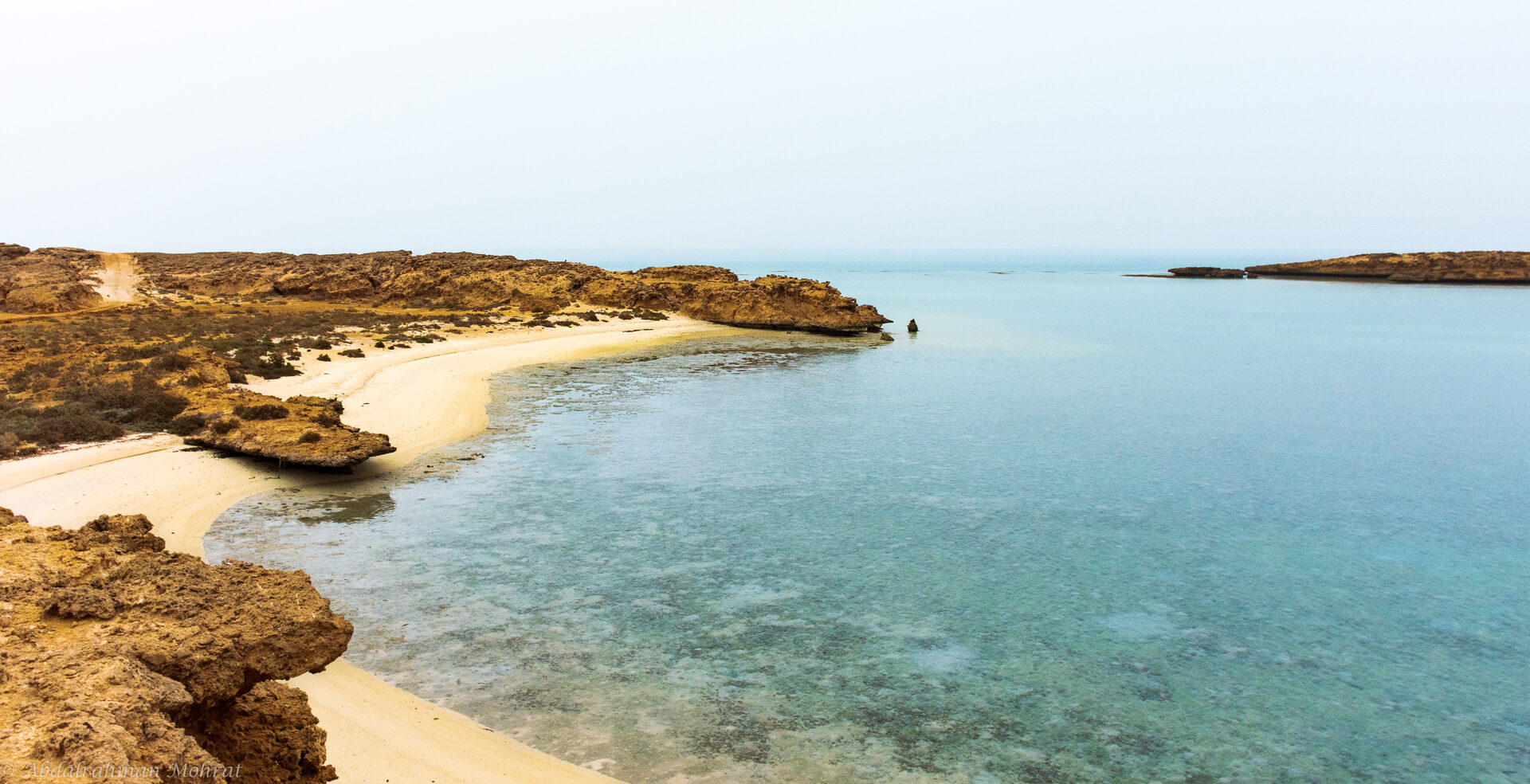White sand coastline on Farasan Island in Jizan Province, Saudi Arabia