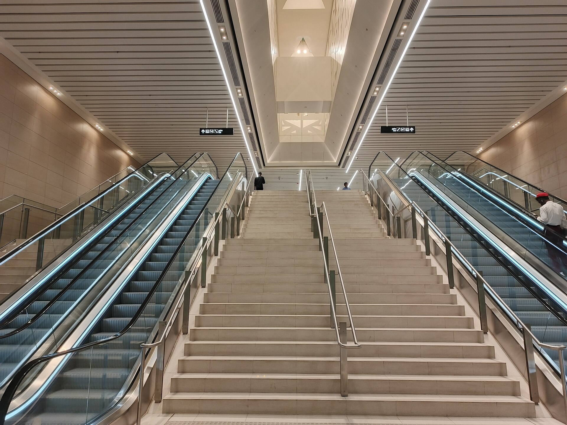 Batha Metro Station interior on the Riyadh Metro Blue Line