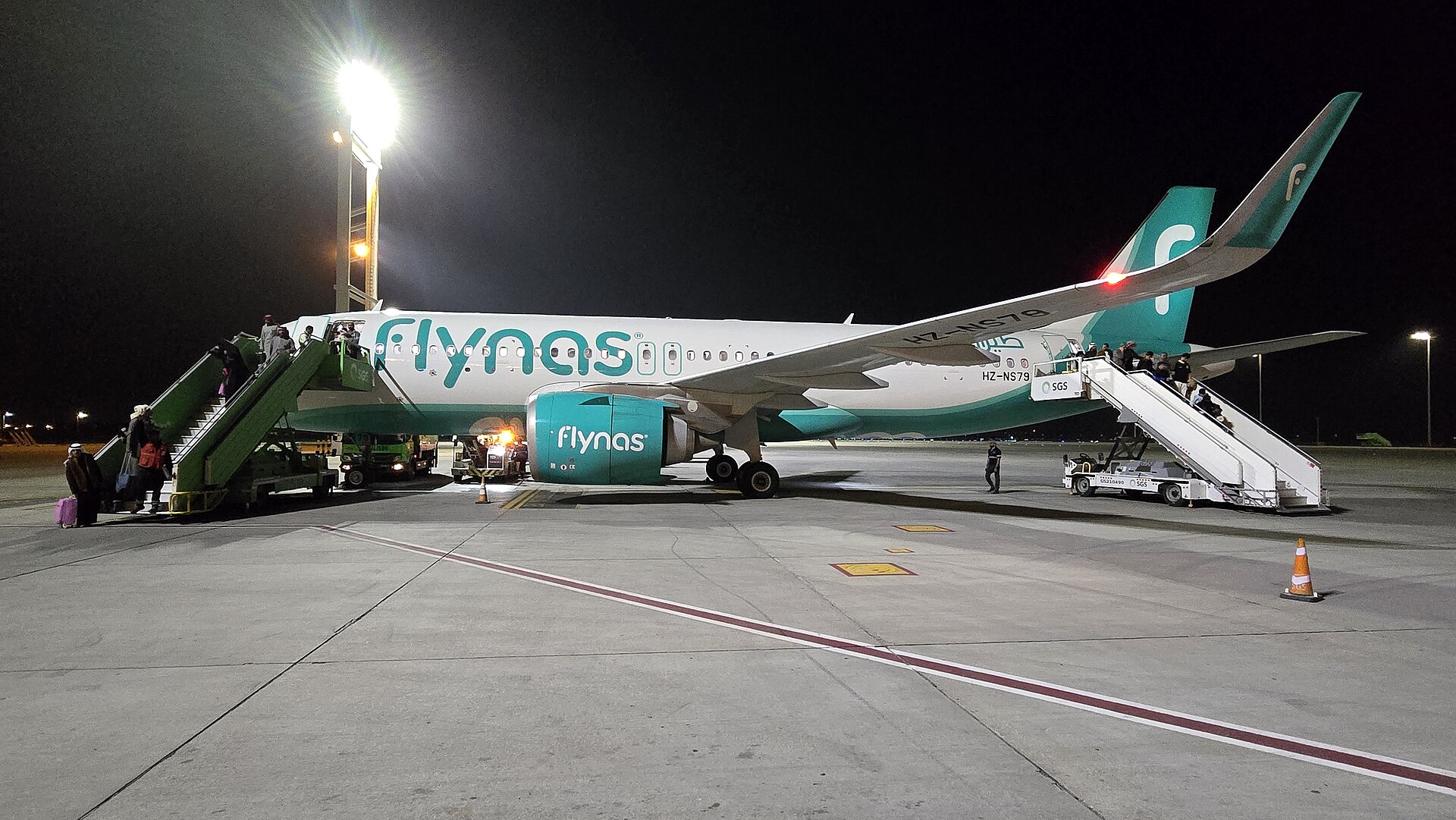 flynas aircraft at King Fahd International Airport Dammam Saudi Arabia