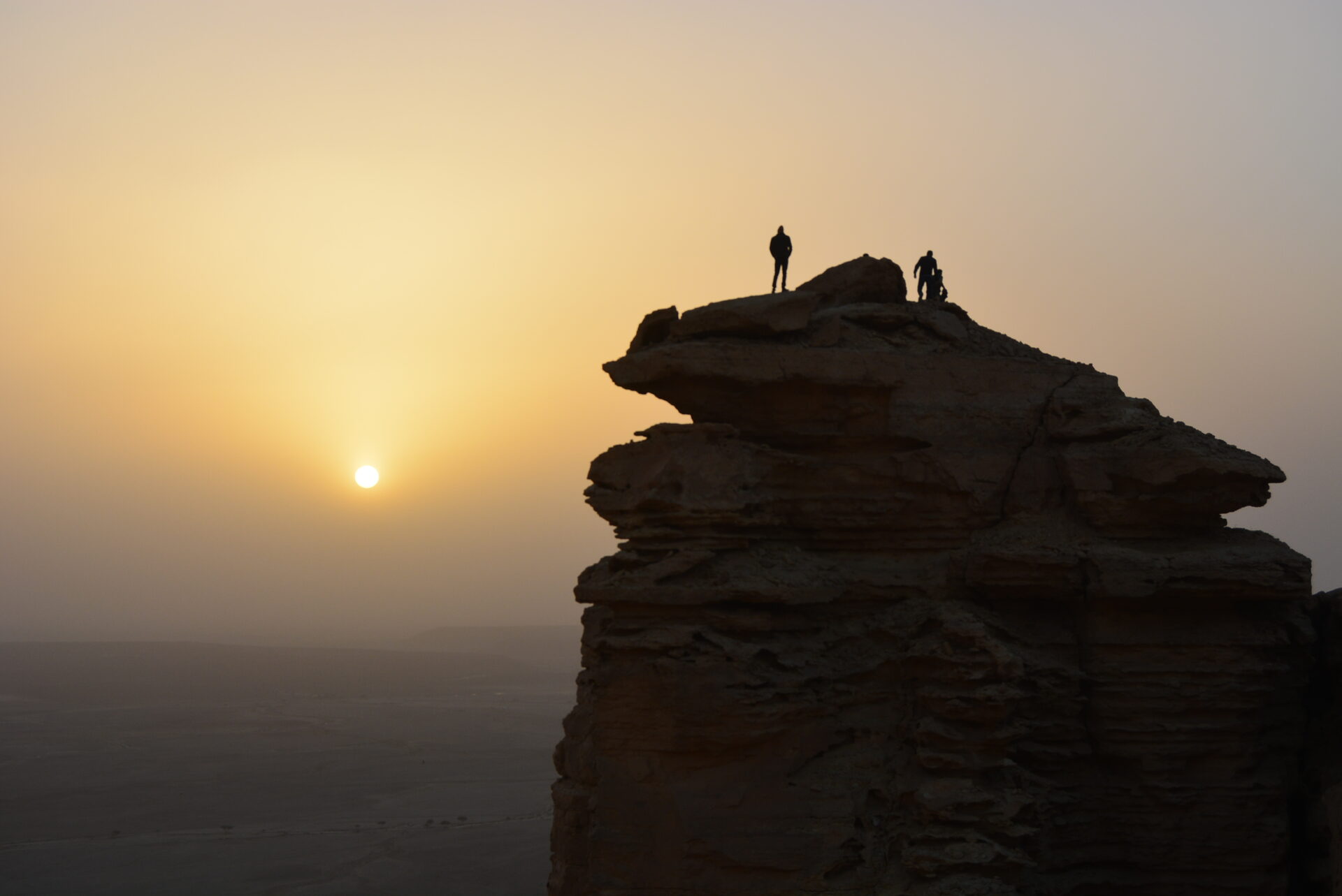The dramatic cliff escarpment at Edge of the World near Riyadh, Saudi Arabia