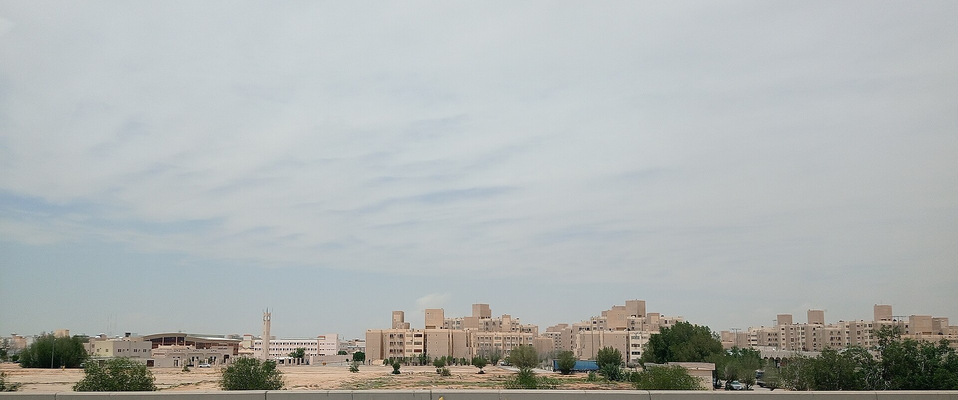 Iskan residential neighbourhood in Riyadh, Saudi Arabia, showing mid-rise apartment buildings