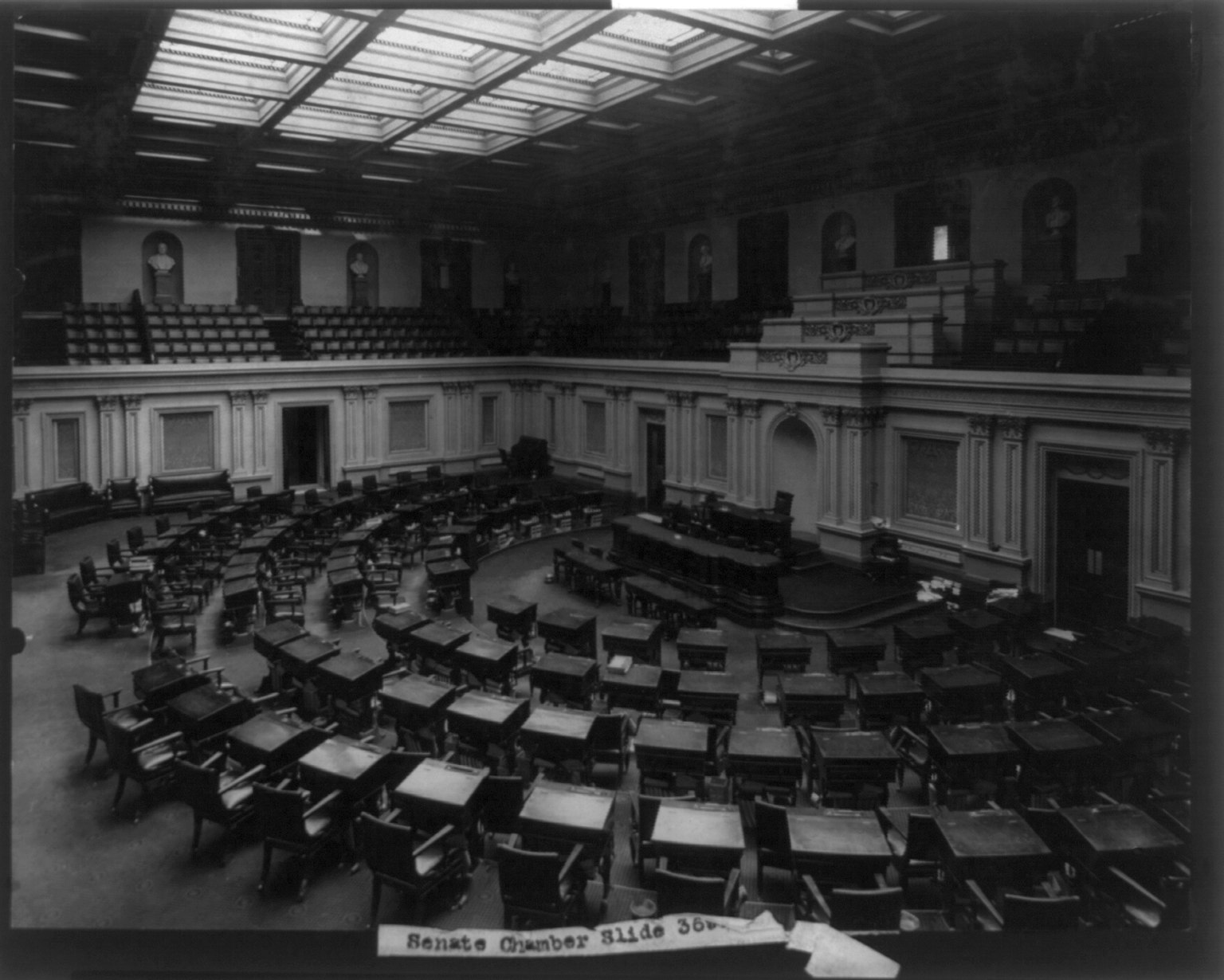 US Senate chamber floor interior, Library of Congress — Congress has held five war powers votes on the Iran campaign, each defeated by narrowing margins