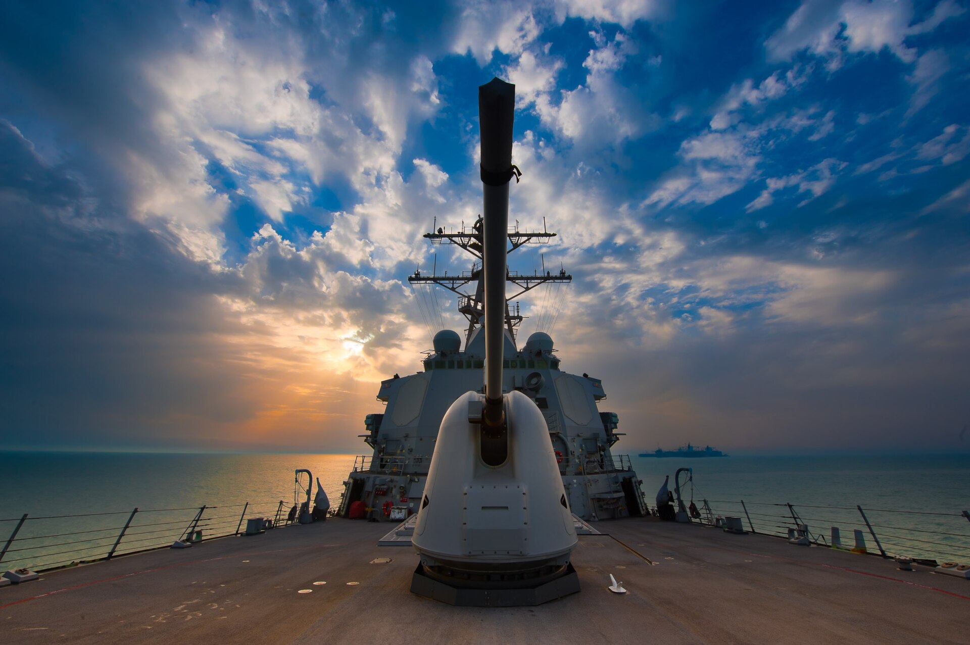 USS Higgins DDG-76 guided-missile destroyer underway in the Arabian Gulf, 5th Fleet area of operations