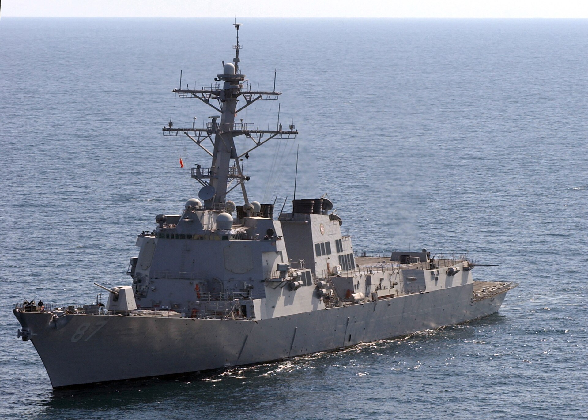USS Mason DDG-87 Arleigh Burke-class guided missile destroyer underway in the Persian Gulf
