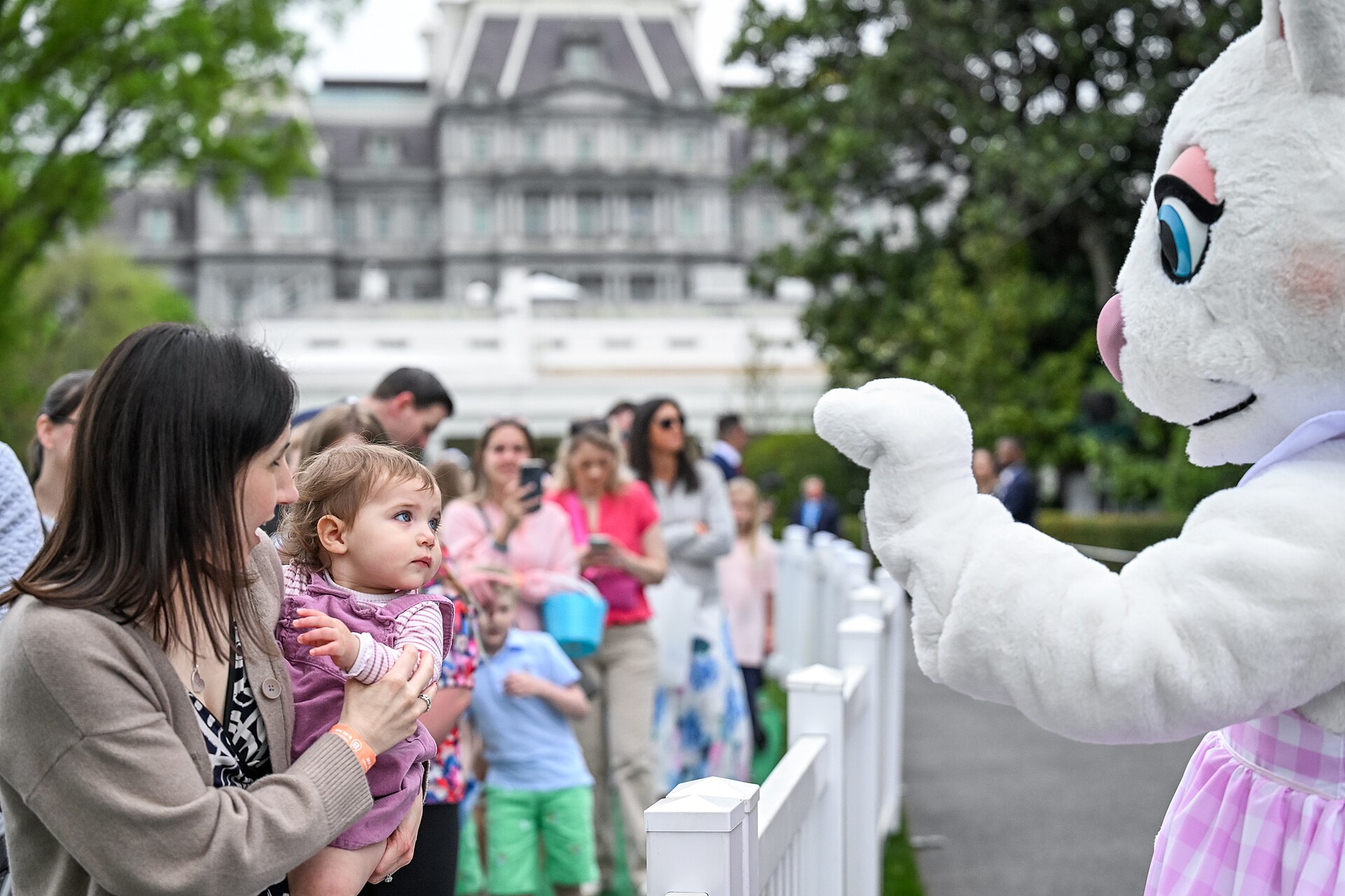 White House Easter Egg Roll on the South Lawn, April 2025 — the same setting where Trump told reporters Iran's counter-proposal was significant but not good enough