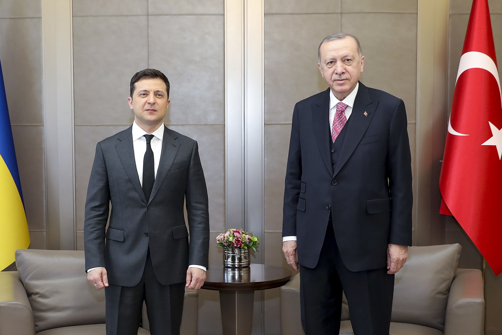 President Zelensky of Ukraine meets President Erdogan of Turkey in Istanbul for bilateral defense discussions
