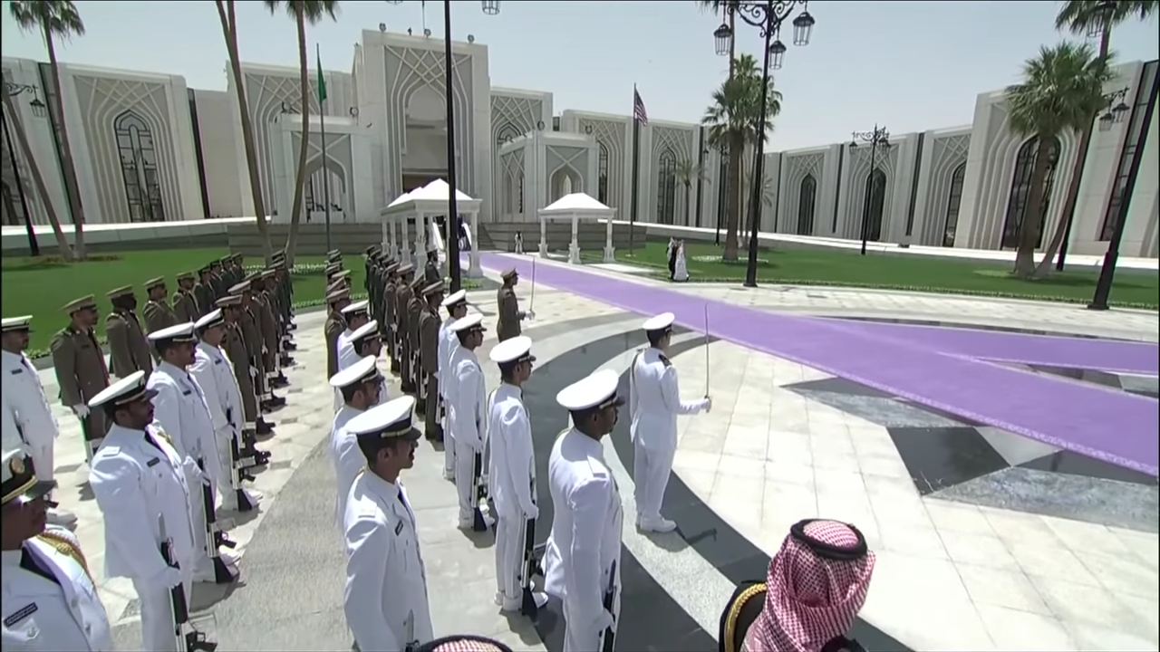 Al Yamamah Palace, the Royal Court of Saudi Arabia in Riyadh, during the 2025 Trump state visit