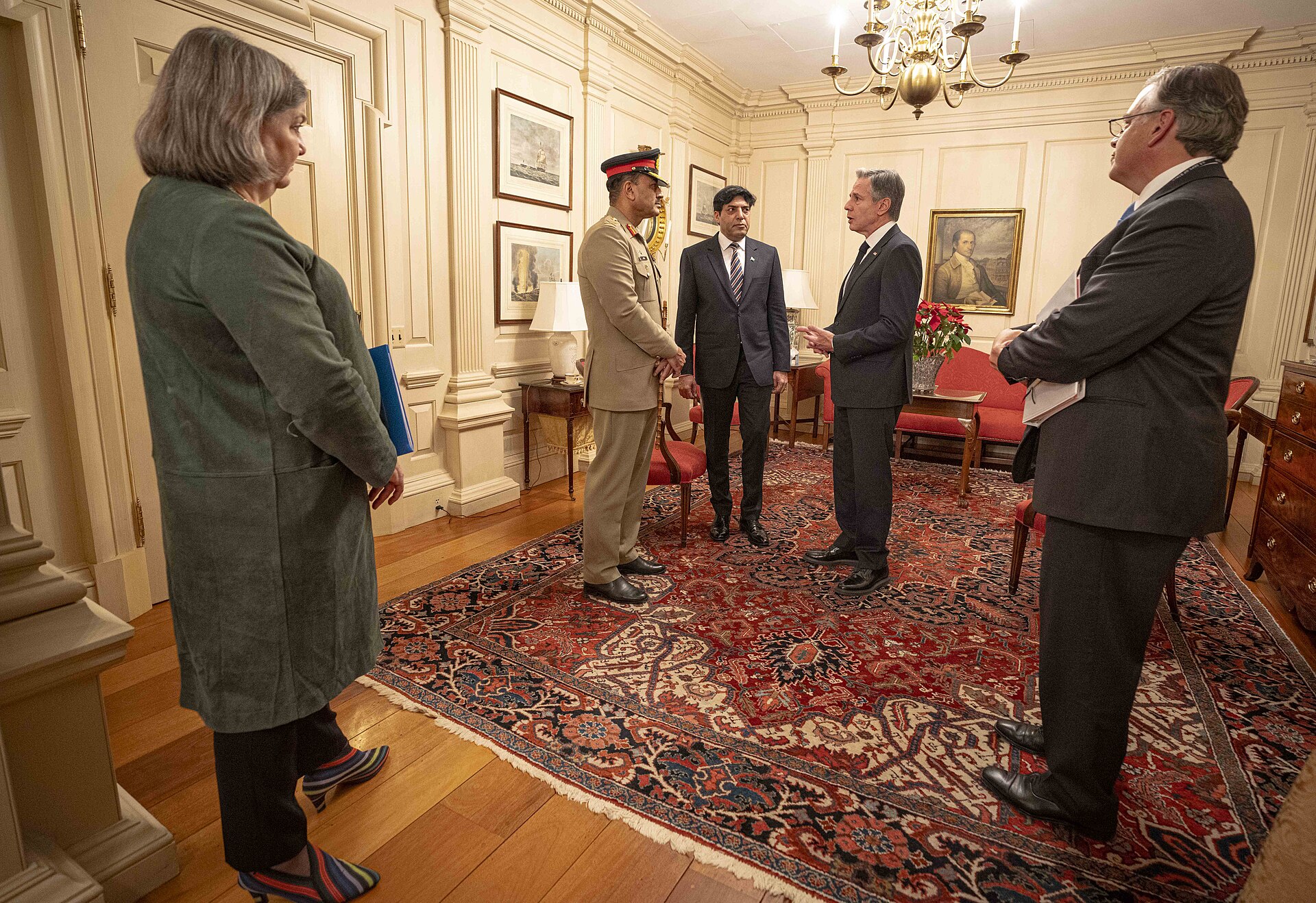 Pakistan Chief of Army Staff General Asim Munir at the US State Department in Washington, DC, December 2023