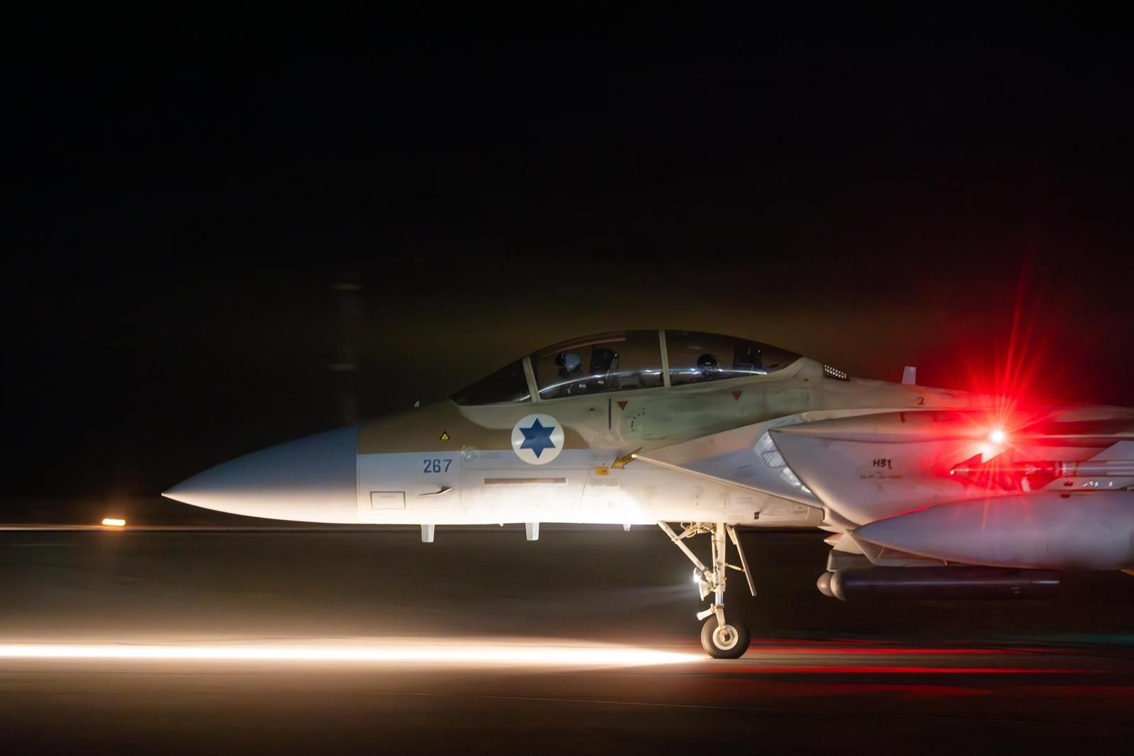 Israeli Air Force F-15I prepares for intercept mission during April 2024 Operation True Promise Iranian drone and missile attack