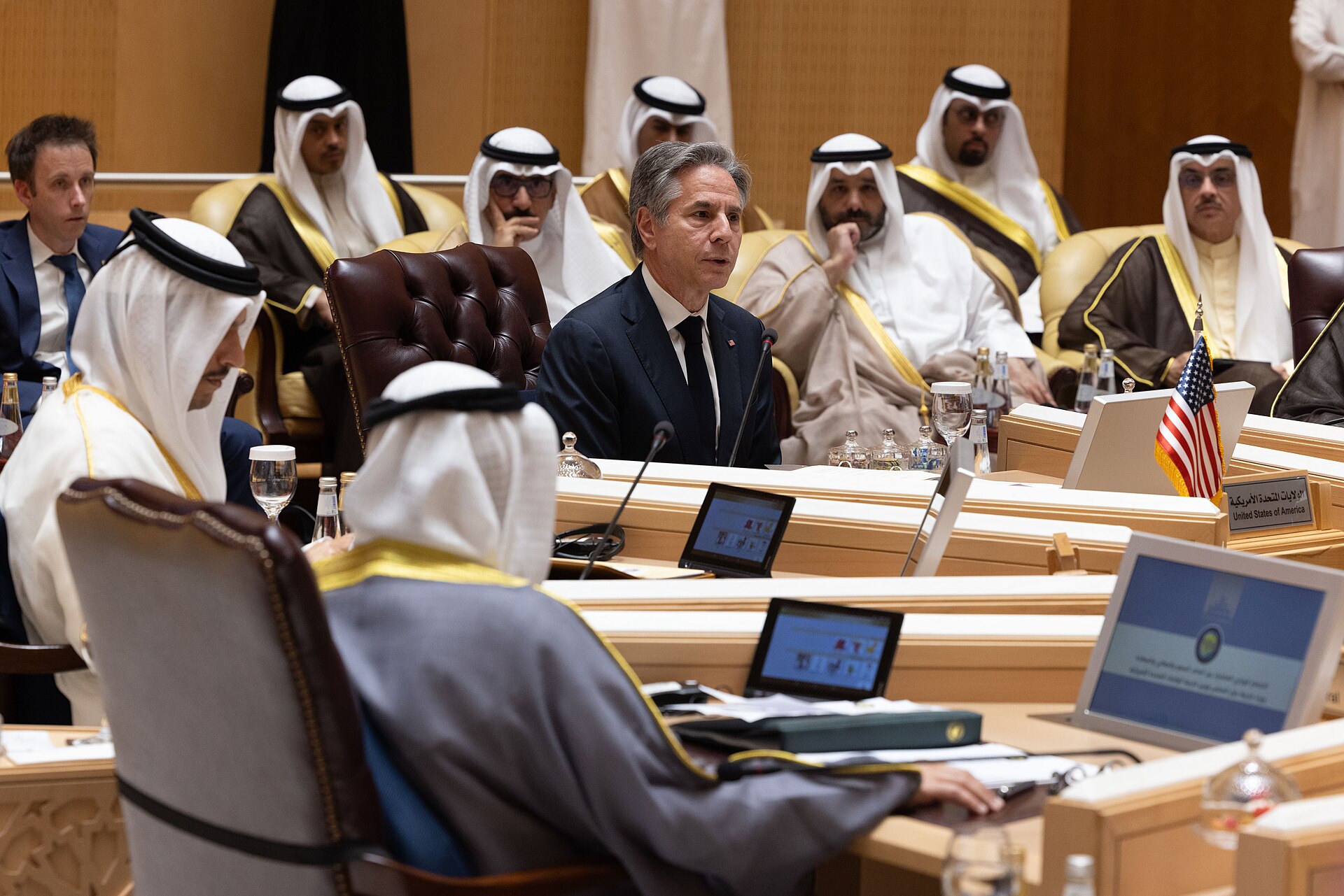 GCC foreign ministers meeting with US Secretary of State Antony Blinken in Riyadh, Saudi Arabia, April 2024