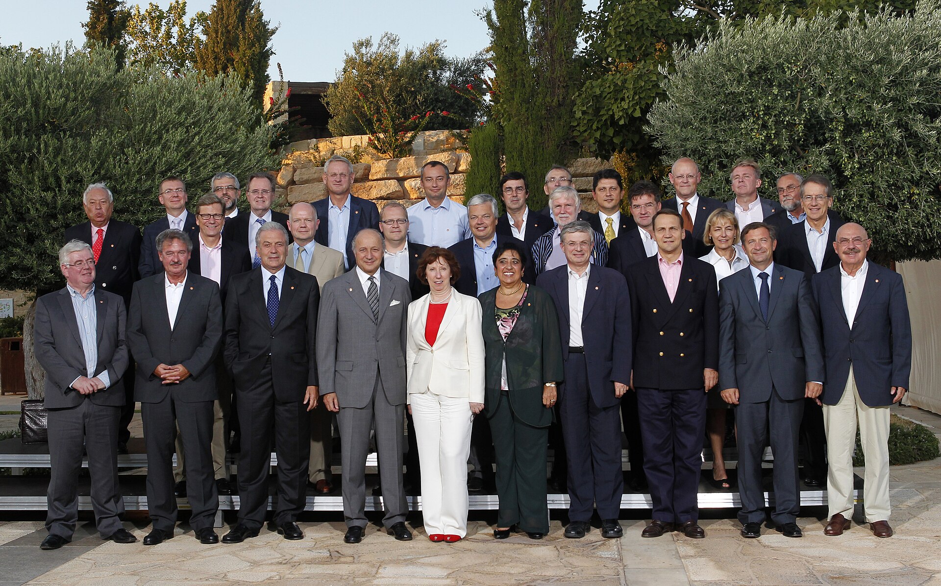 EU foreign ministers group photo at Gymnich informal meeting in Cyprus, September 2012
