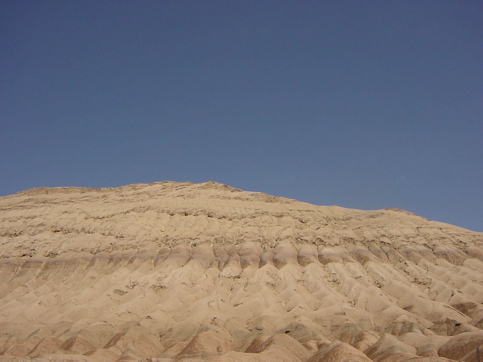 Desert badlands terrain near Eyvankey, Garmsar district, Semnan Province, Iran — the area where NCRI alleges the Rainbow Site tritium production facility is located