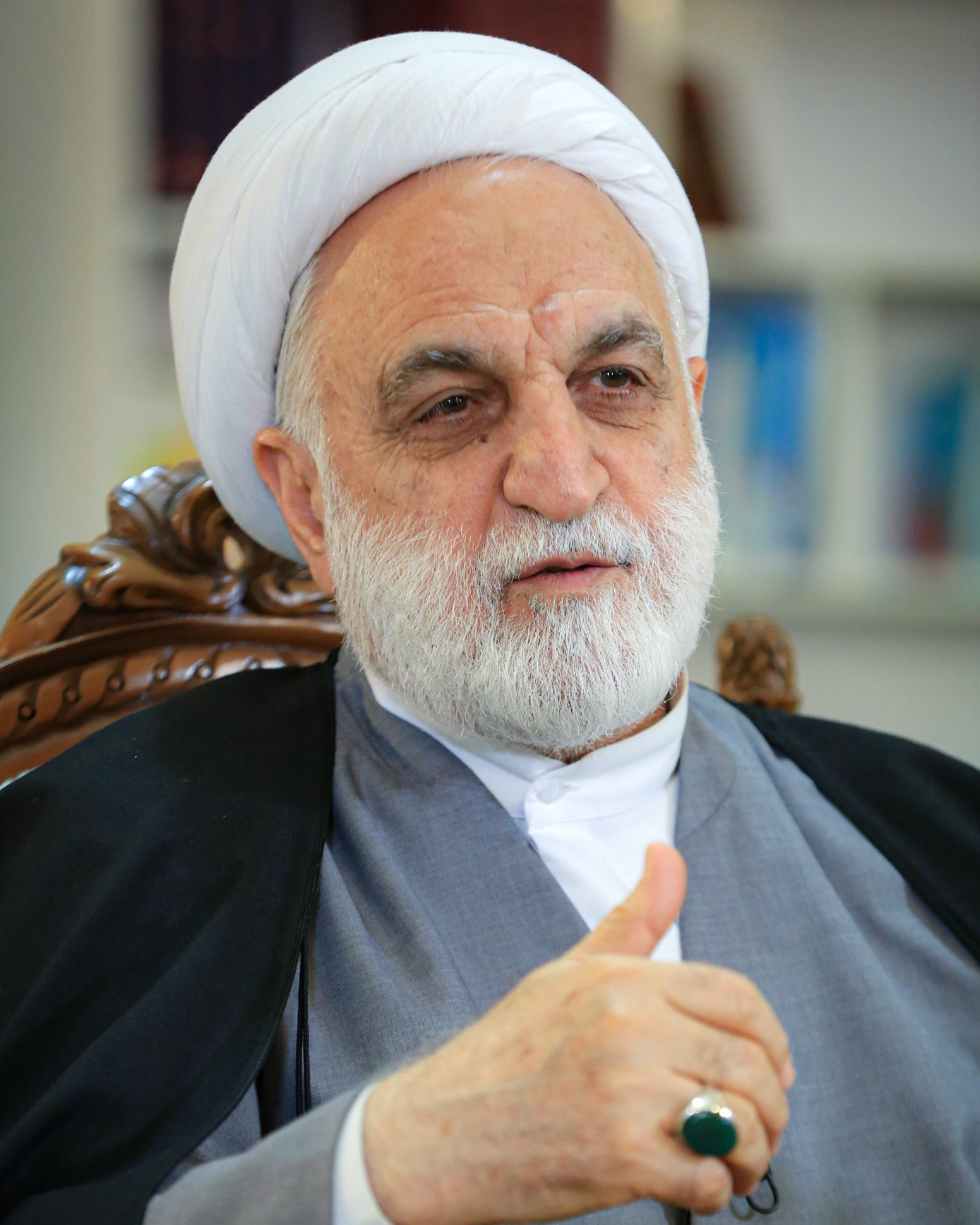 Gholam-Hossein Mohseni-Ejei, Chief Justice of Iran, appointed directly by Supreme Leader Khamenei under Article 157 of the Iranian constitution. Mohseni-Ejei served on the Interim Leadership Council during the March 2026 succession crisis and has expanded the judiciary's wartime enforcement role.