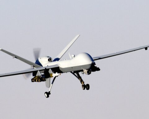 MQ-9 Reaper unmanned aircraft in flight, USAF — one of 159 pre-war US Air Force inventory drones. Photo: USAF / Public Domain
