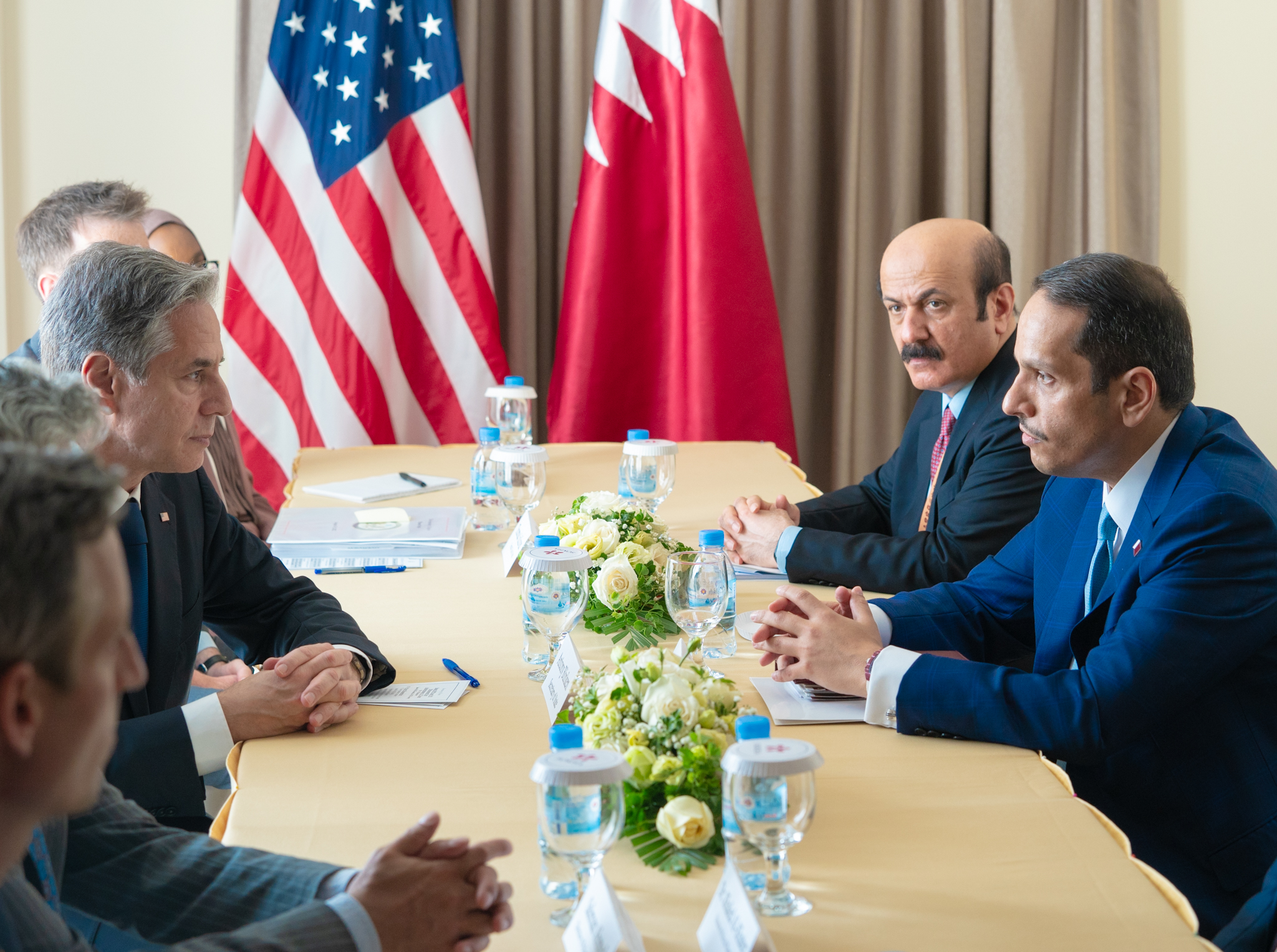 Qatar Prime Minister Mohammed bin Abdulrahman Al Thani meets with Secretary of State Antony Blinken — Qatar has emerged as Washington primary Iran back channel with direct IRGC-level contacts Pakistan could not deliver
