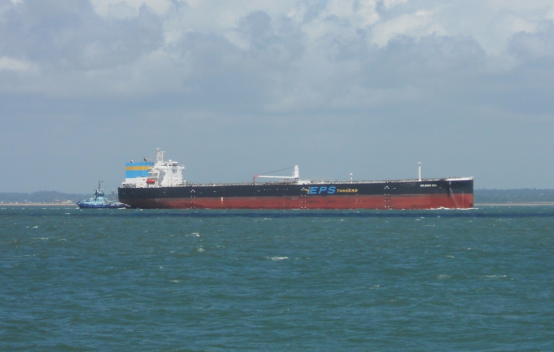 Crude oil tanker Solomon Sea operated by EPS Tankers underway at sea, representing Saudi Arabia crude export shipping