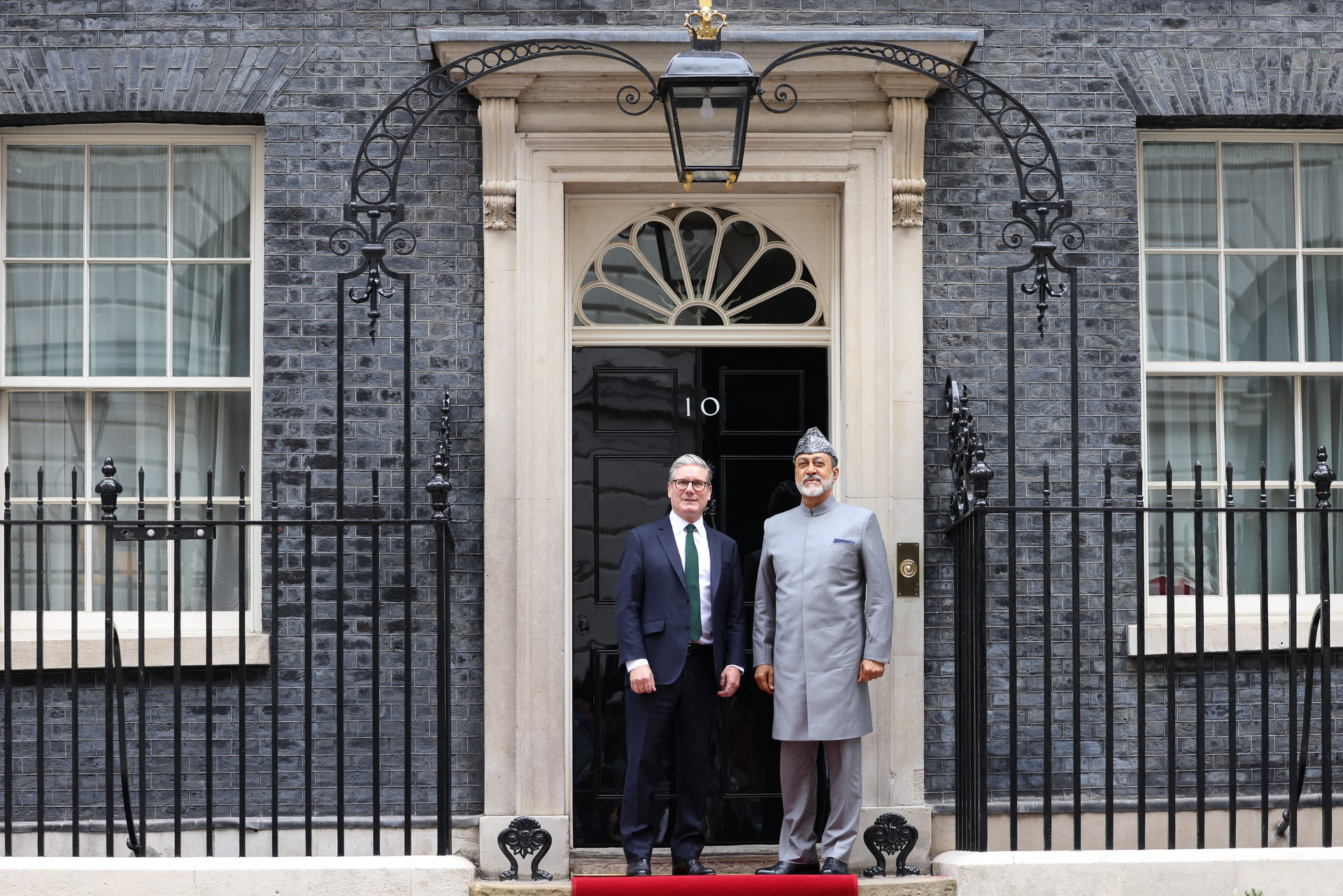 Sultan Haitham bin Tariq of Oman with UK Prime Minister Keir Starmer at 10 Downing Street London August 2024