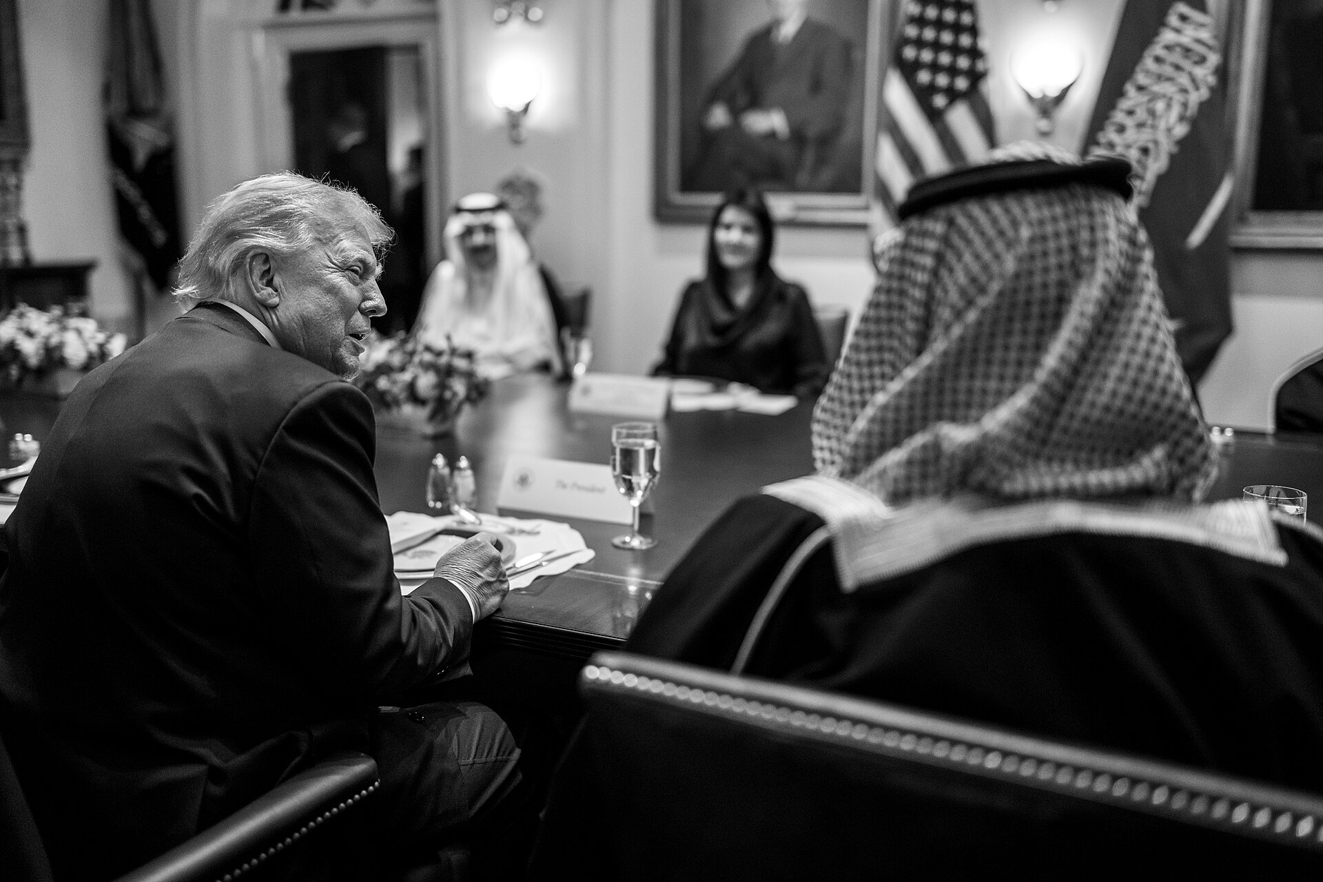 Trump and MBS at bilateral lunch meeting in the Cabinet Room, White House, November 18 2025