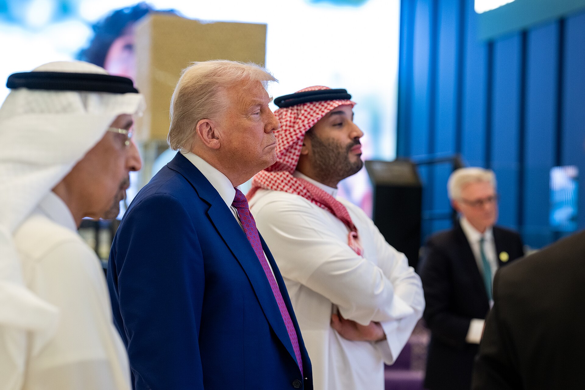 Trump and MBS at the US-Saudi Investment Forum, King Abdul Aziz International Conference Center, Riyadh, May 13 2025