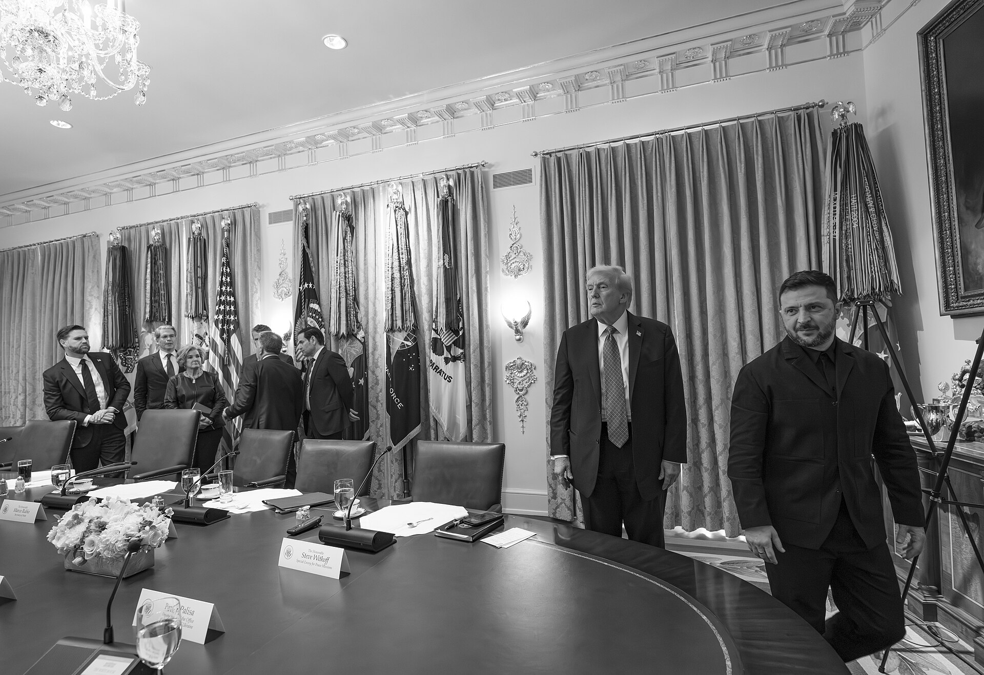 President Trump and senior officials including Steve Witkoff in the White House Cabinet Room, October 2025