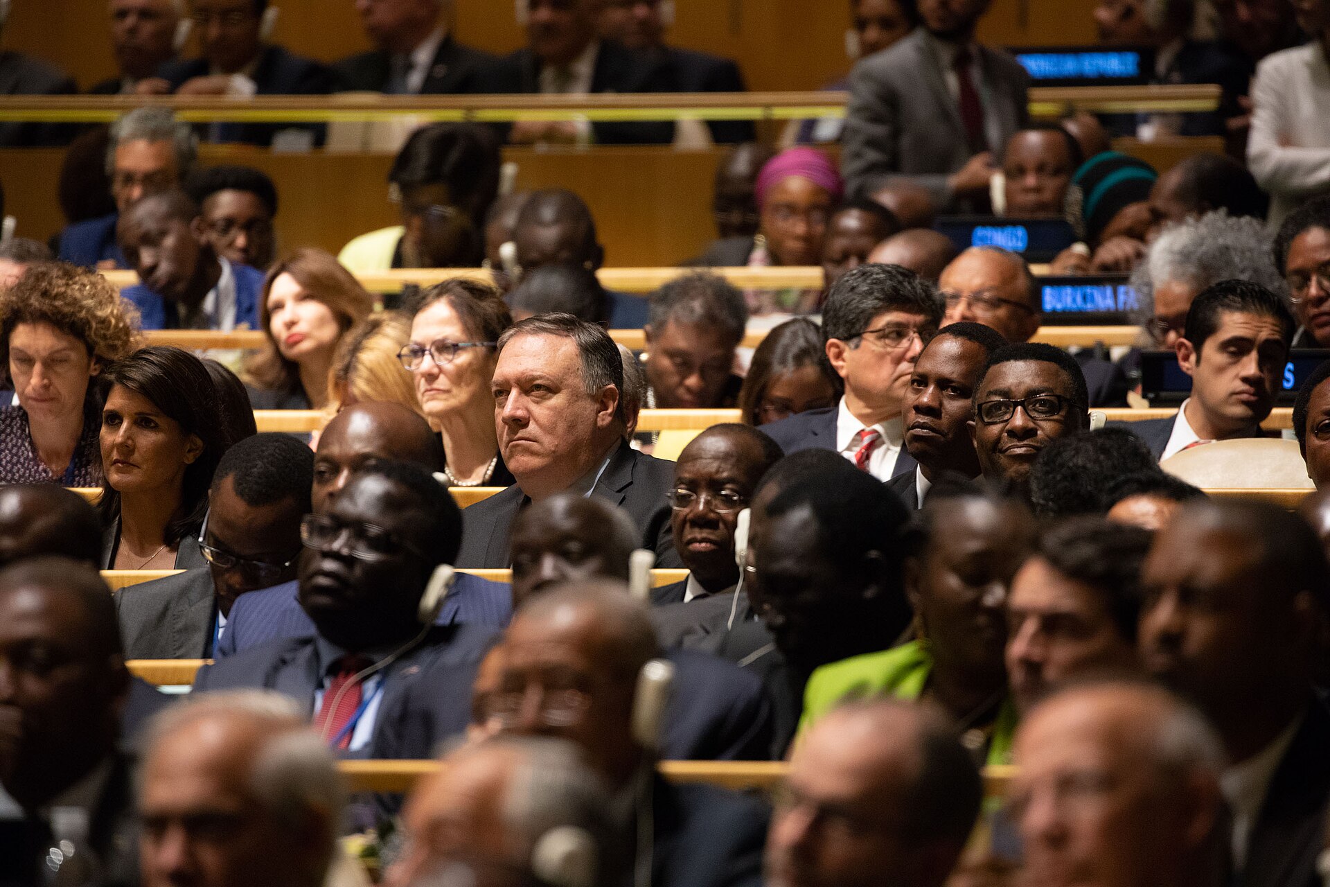 Delegates packed into the UN General Assembly hall during a plenary session, representing 193 member states who can register objections when the Security Council is deadlocked by veto