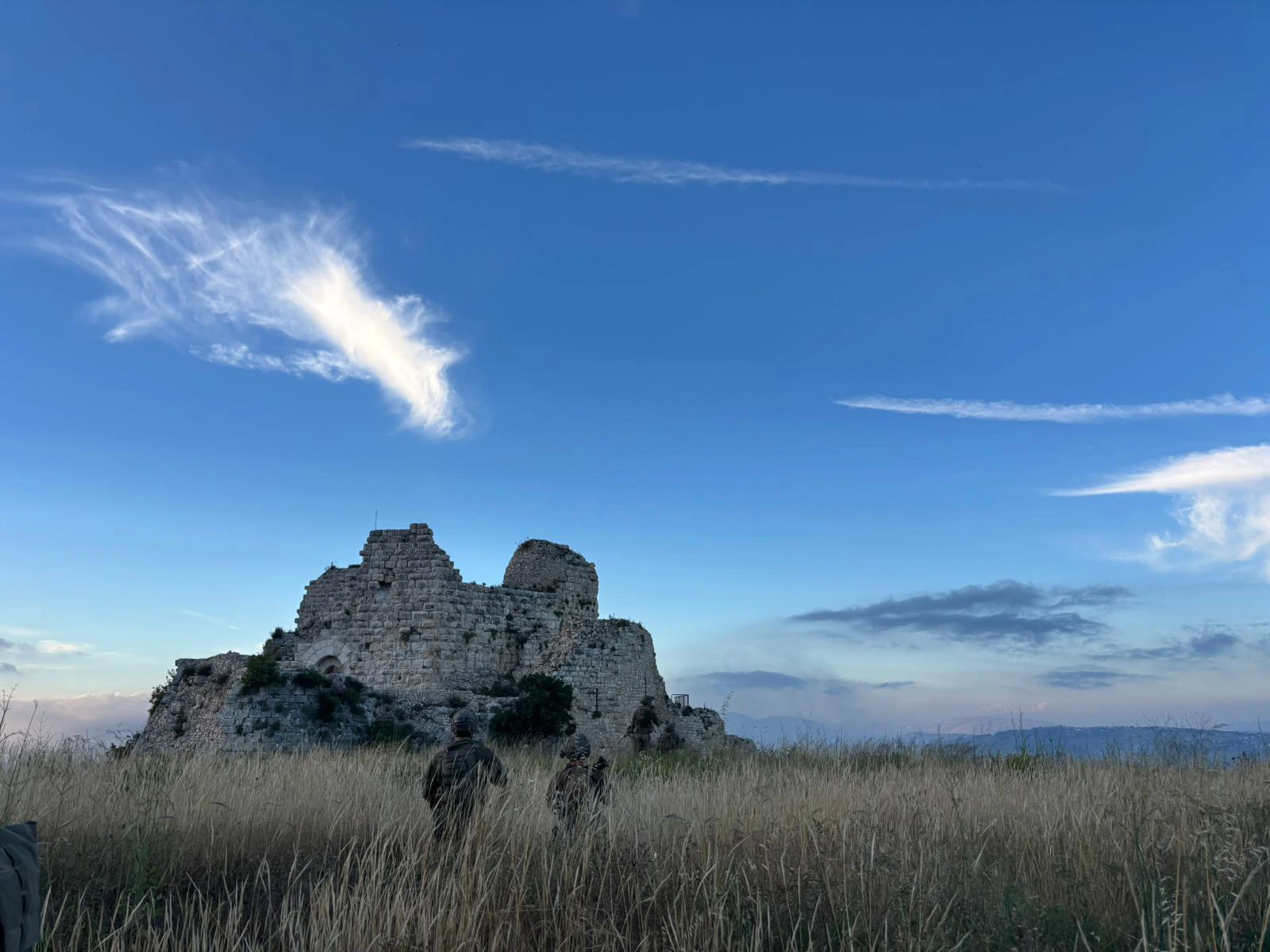 Beaufort Castle ruins in south Lebanon photographed by the IDF on May 31 2026 the day Israel captured the strategic hilltop position north of the Litani River.
