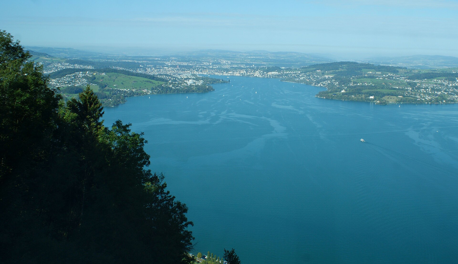 View of Lake Lucerne and the city of Lucerne from the Bürgenstock Resort, Switzerland — selected as the venue for the Phase 2 US-Iran nuclear talks