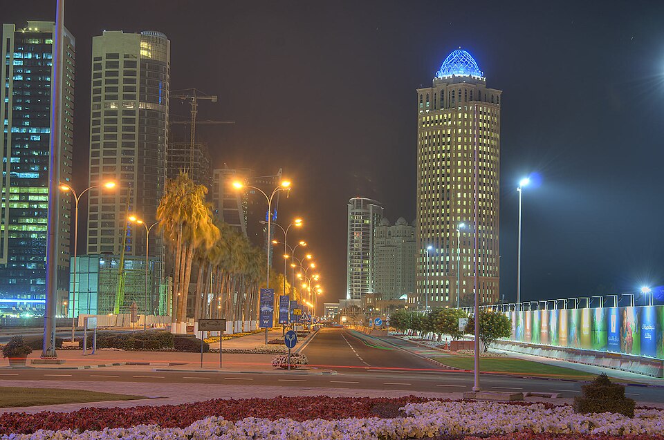 West Bay diplomatic district, Doha, Qatar — venue of the preparatory sessions between US and Iranian delegations before the June 19 Geneva signing