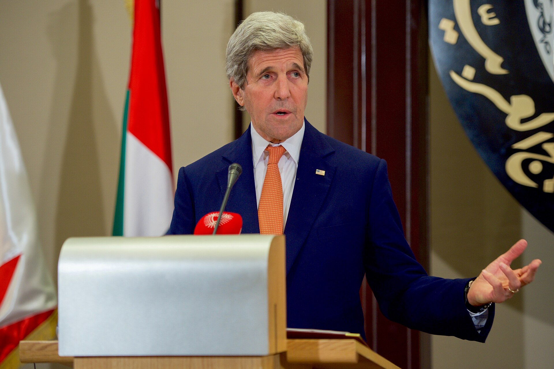 US Secretary of State John Kerry addresses reporters following a Gulf Cooperation Council ministerial meeting in Manama, Bahrain — the same venue where the GCC's 167th Ministerial Council convened after the June 28 IRGC strikes