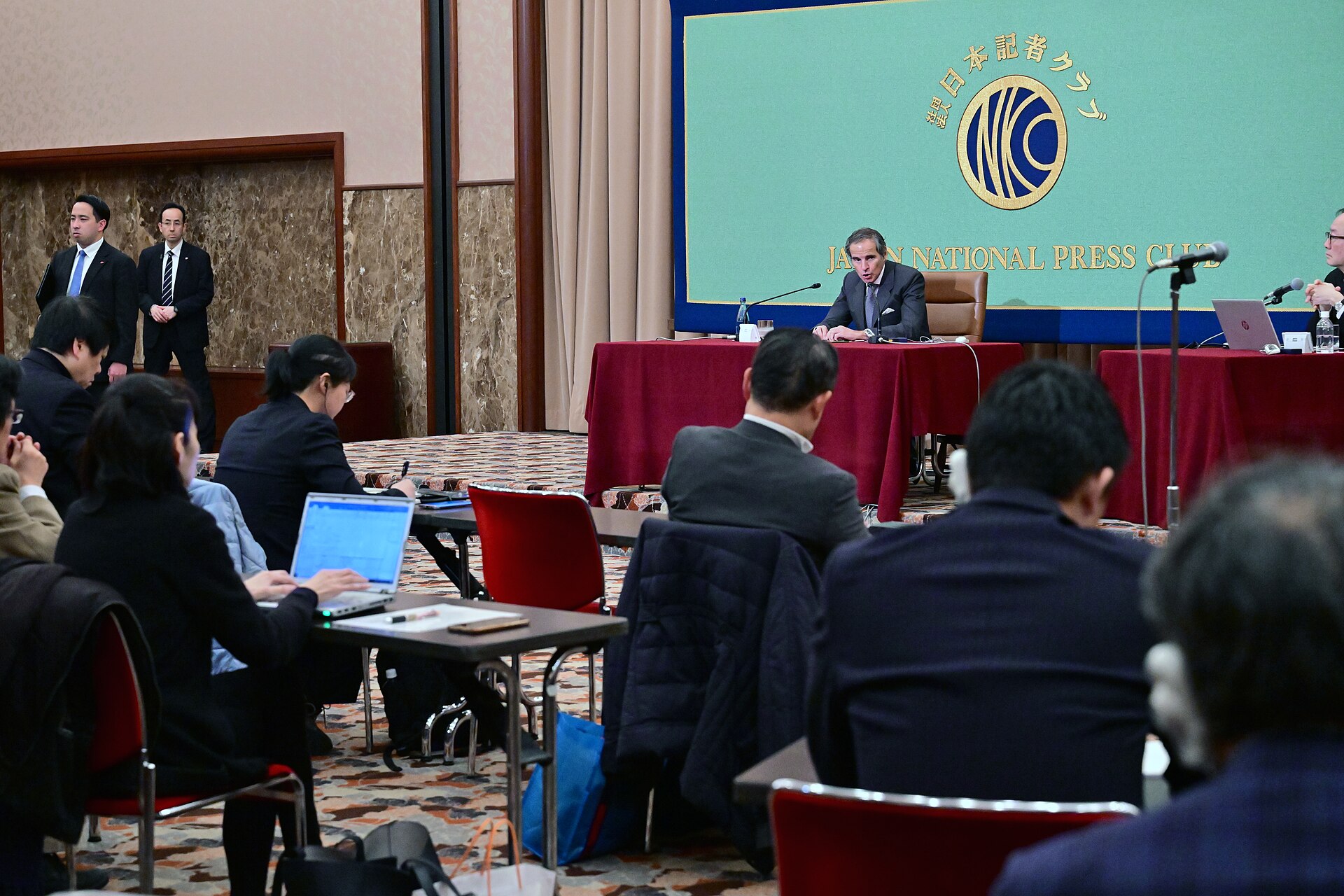 IAEA Director General Rafael Grossi addresses press at Japan National Press Club Tokyo February 2025