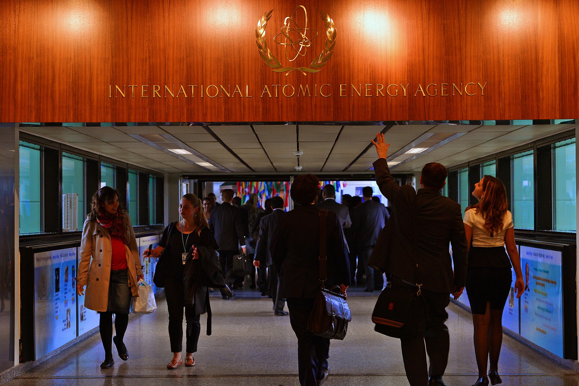 Delegates entering the IAEA headquarters in Vienna during the 57th General Conference — the institution whose Additional Protocol Saudi Arabia was not required to ratify under the 2026 123 Agreement