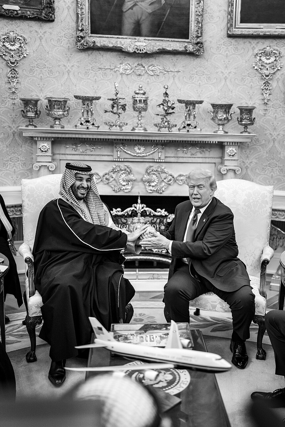 Crown Prince Mohammed bin Salman and President Donald Trump in bilateral meeting at the Oval Office, November 18, 2025 — no Trump-MBS bilateral appears on the June 2026 Evian schedule