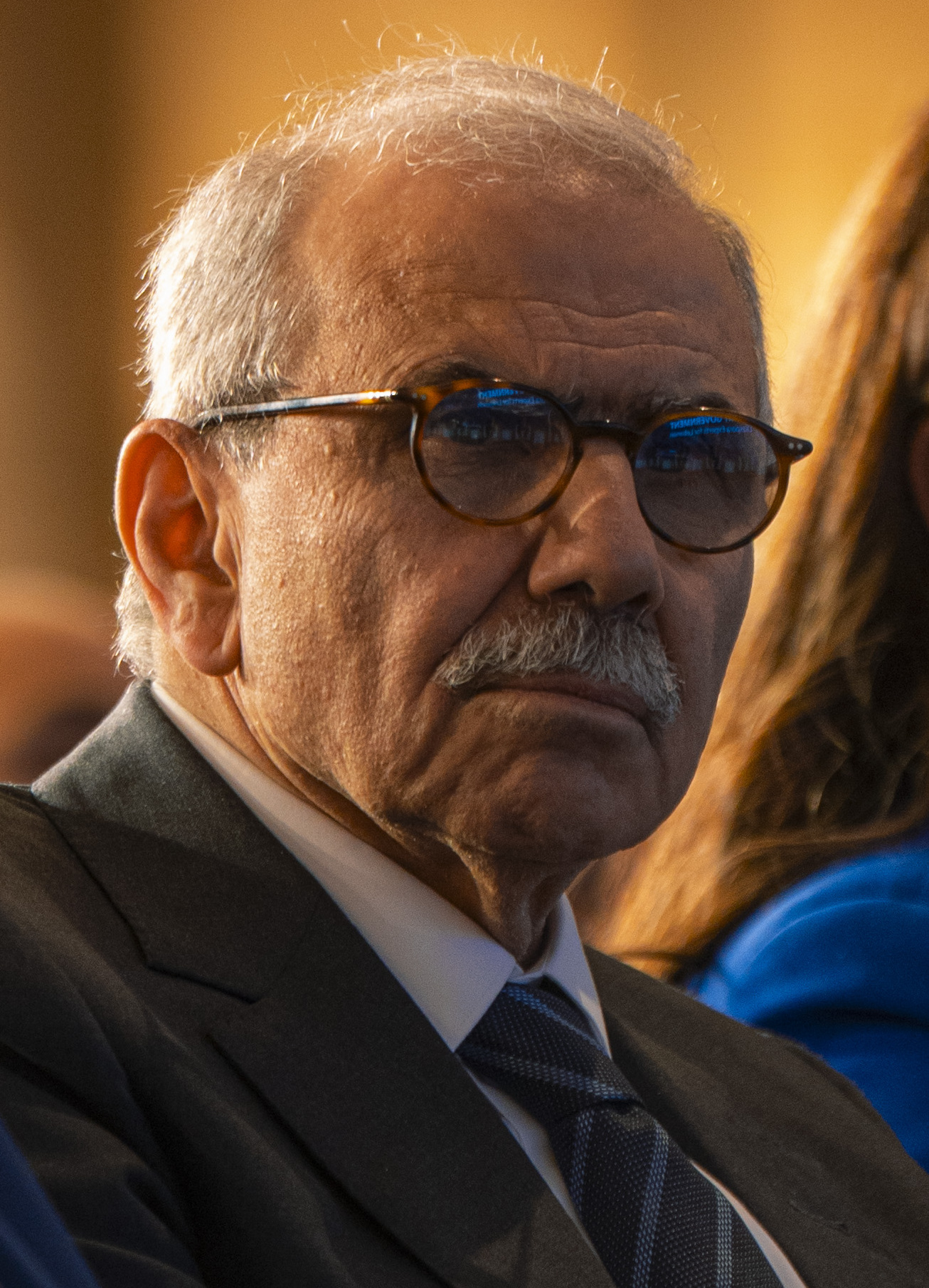Lebanese Prime Minister Nawaf Salam in 2025, who received the Saudi FM call conveying MBS's directive to lift the trade ban on Lebanese exports