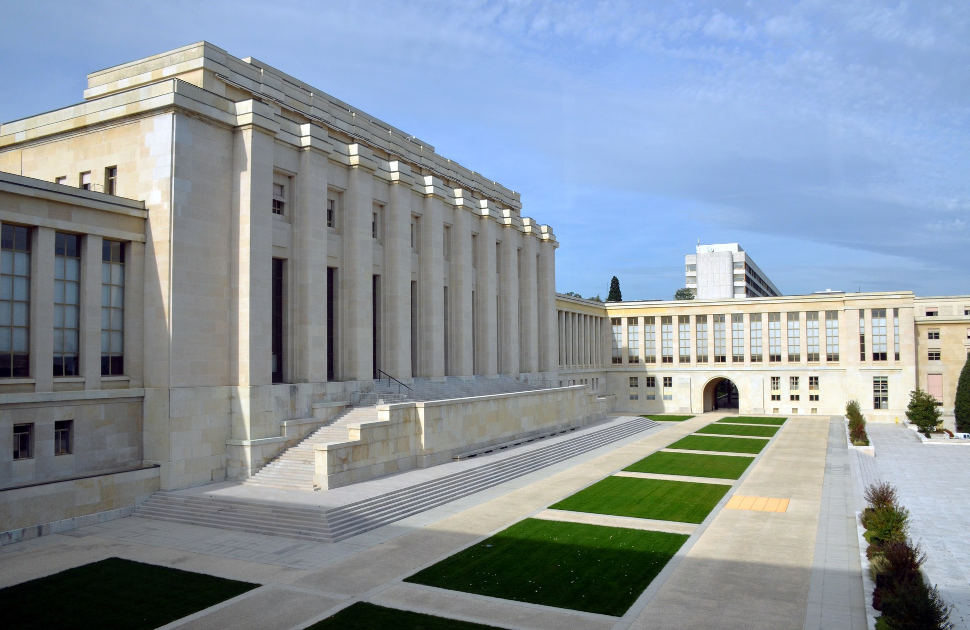 Palais des Nations, Geneva, headquarters of the United Nations Office and venue for Iran nuclear talks