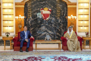 Secretary Rubio meets with Bahrain King Hamad bin Isa Al Khalifa in the royal palace in Manama, June 2026