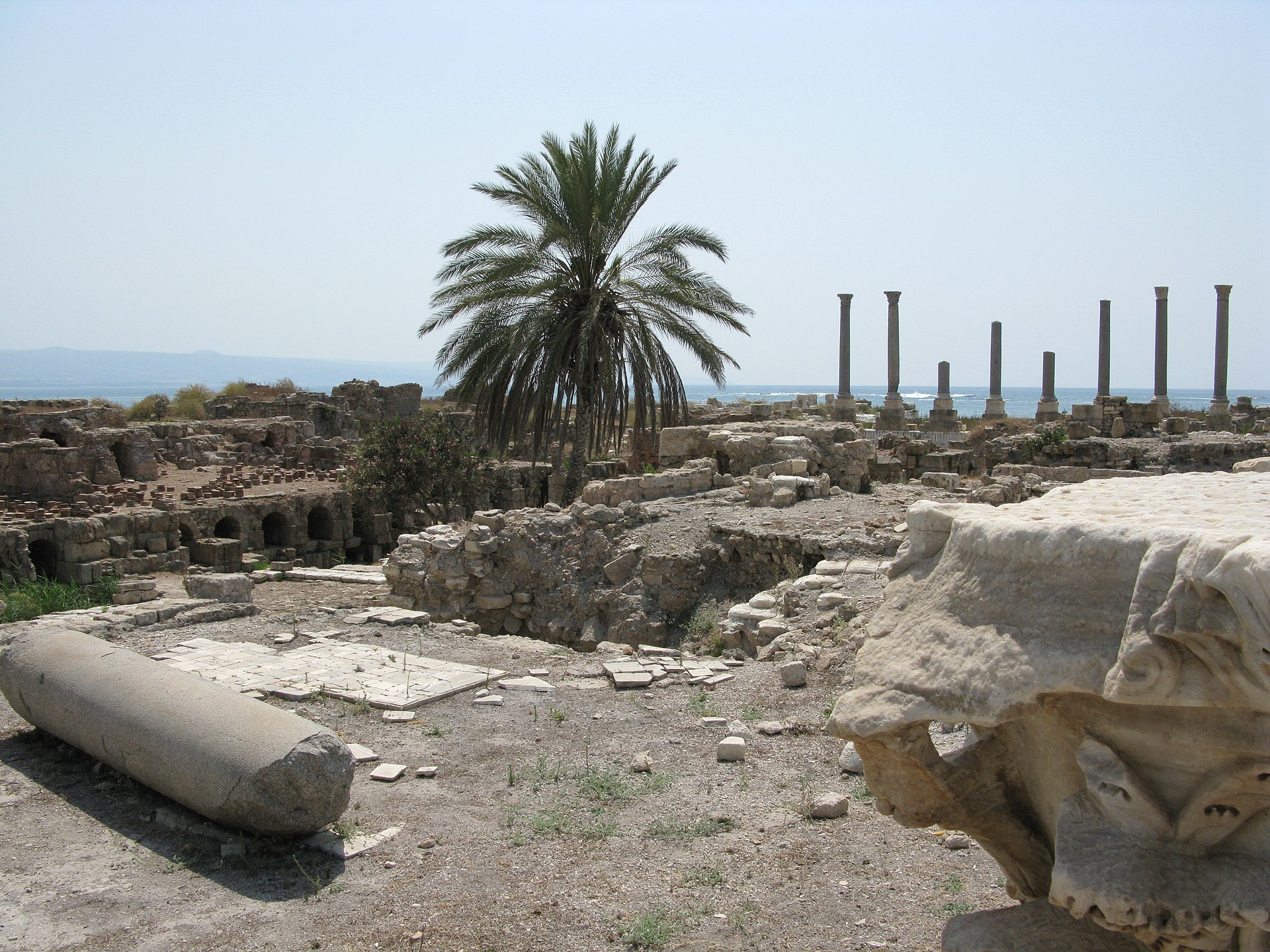 Ancient Roman ruins at al-Mina archaeological site in Tyre, south Lebanon. Jabal Amel Hospital in Tyre was struck by Israeli forces on June 2 the morning after Trump declared a ceasefire.