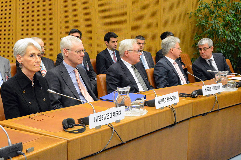 US Under Secretary Wendy Sherman leads the American delegation at P5+1 Iran nuclear talks in Vienna, Austria, April 2014 — Sherman assessed the current 60-day Phase 2 window: "I can assure you they will not get all of this done in 60 days"