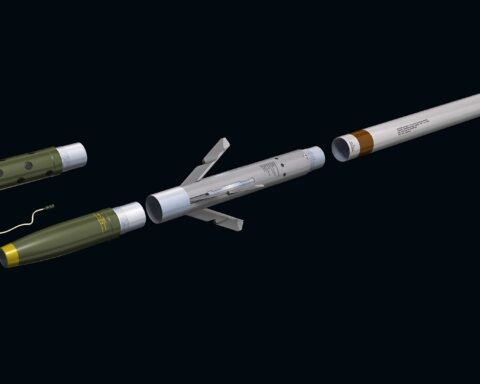 APKWS-II Advanced Precision Kill Weapon System II exploded diagram showing guidance section warhead and Hydra 70 rocket motor components